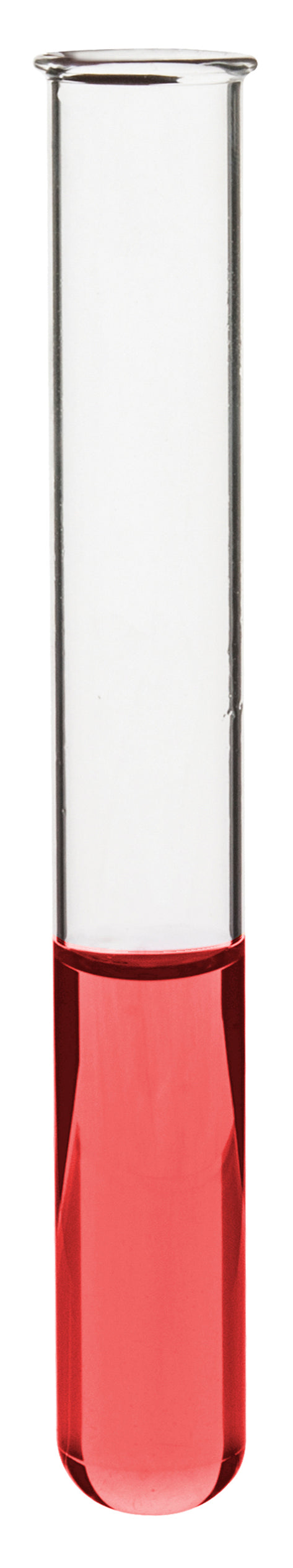 48PK Test Tubes, 15mL, 15x130mm - Rimmed - Light Wall, 1.2mm Thick - Borosilicate 3.3 Glass