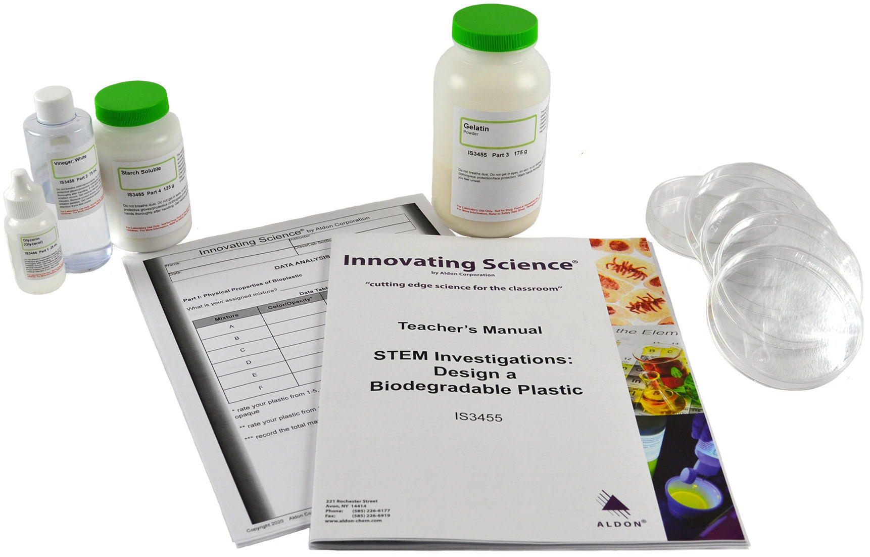 STEM Investigations Design a Biodegradable Plastic Lab Kit for 15 Groups