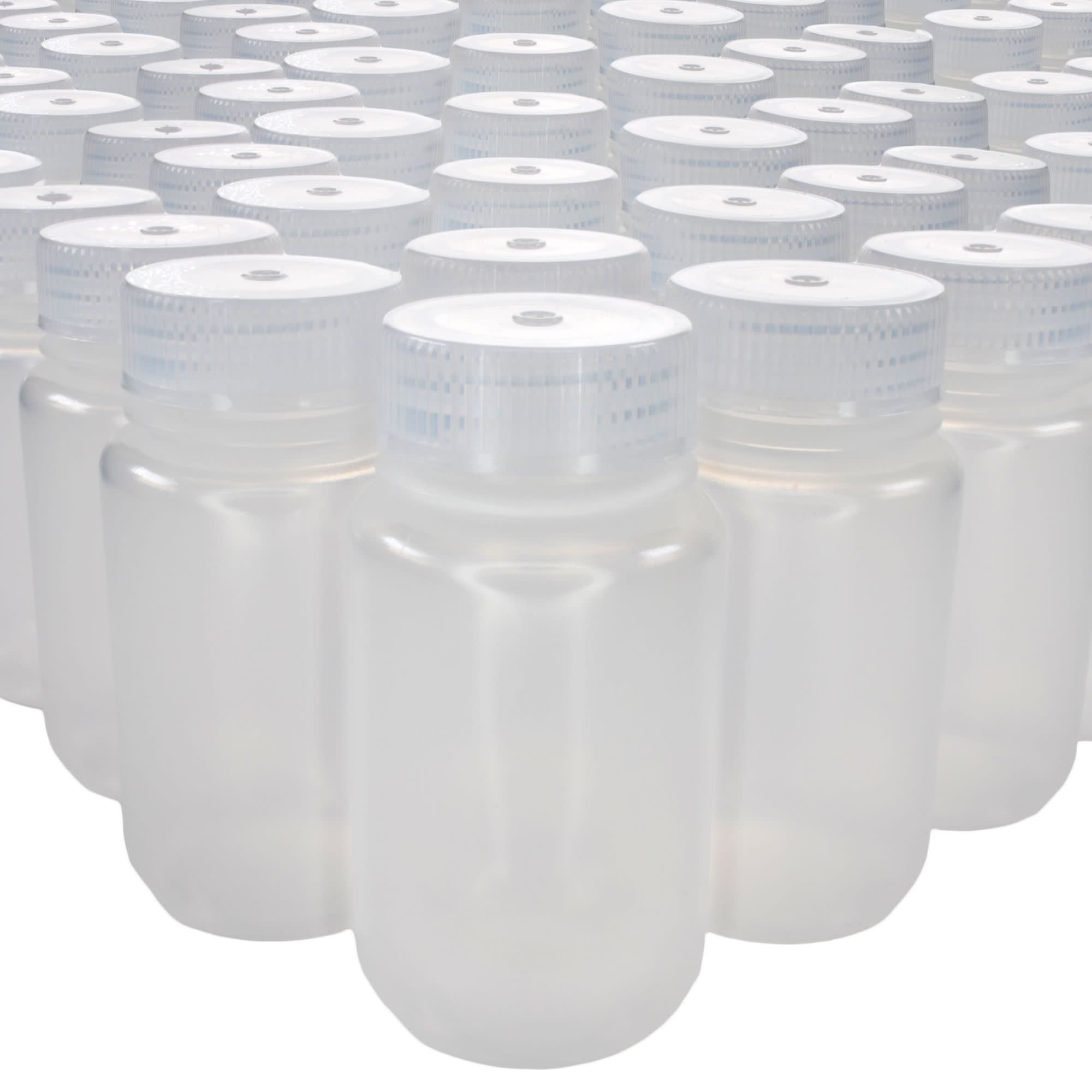 500-Bulk Pack Autoclavable Wide Mouth Polypropylene Reagent Bottles, 125mL, 0-135°C