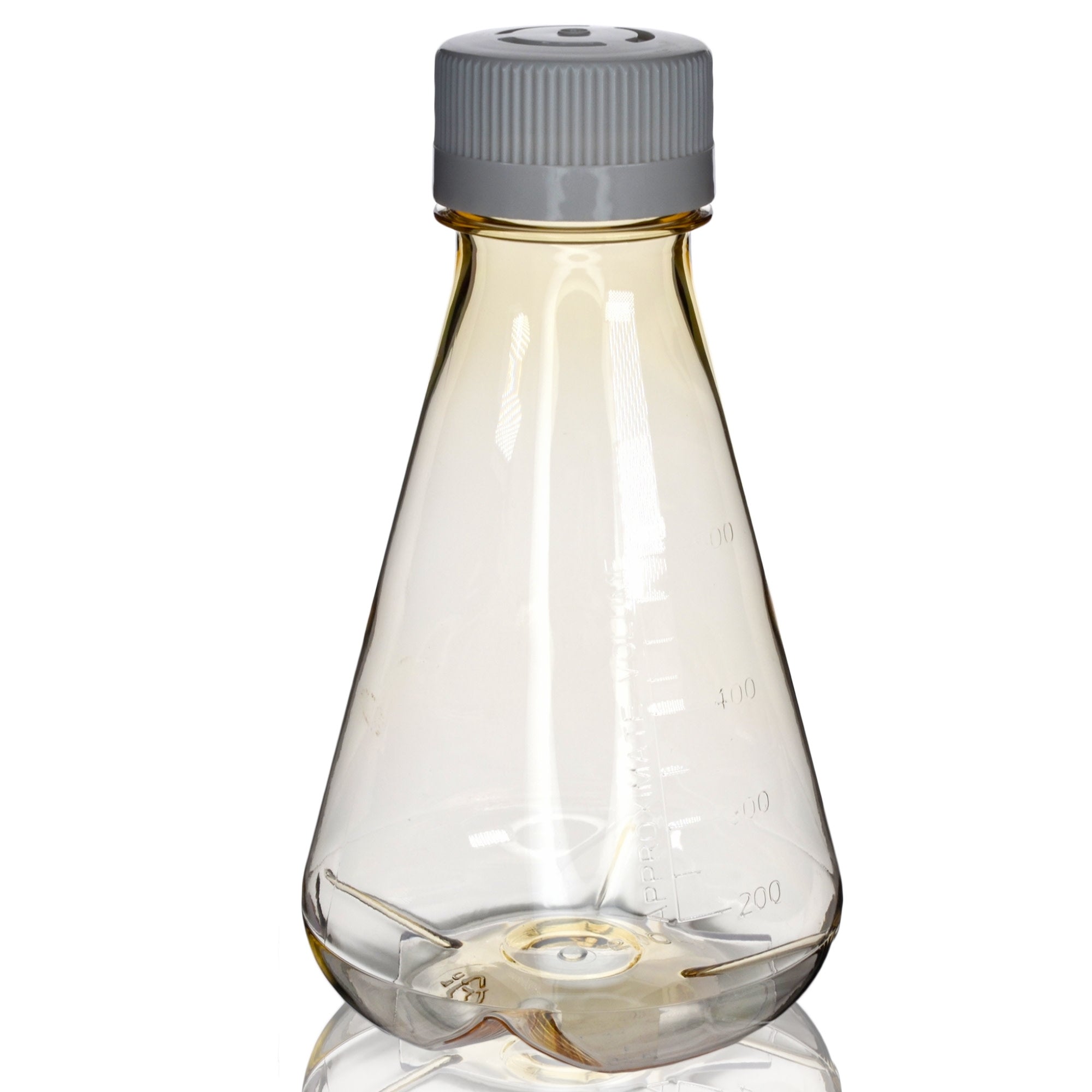 Sterile Vented Baffled-Bottom Polycarbonate Erlenmeyer Flask, USP Class VI, 500mL