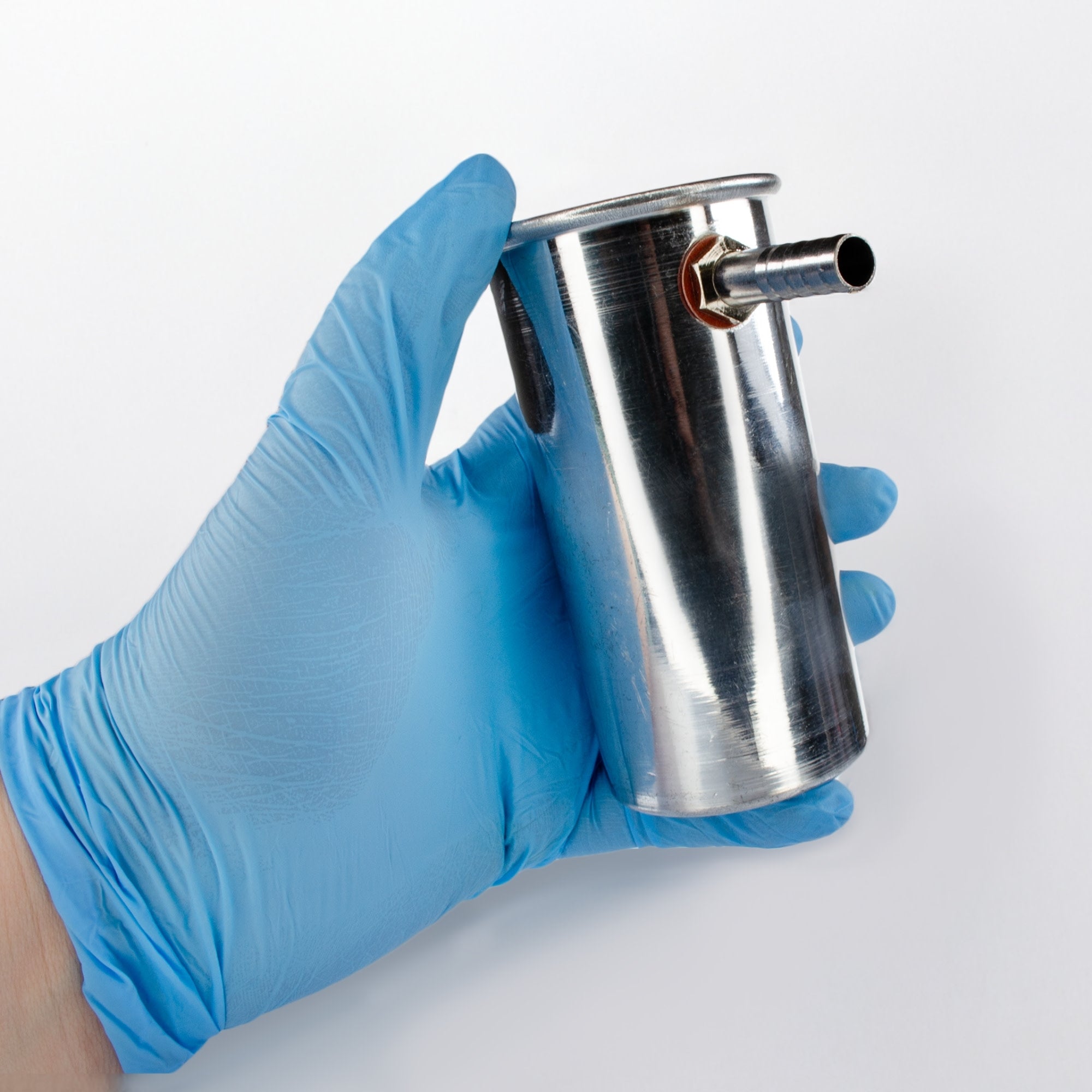 4" Aluminum Overflow Can with Angled Spout