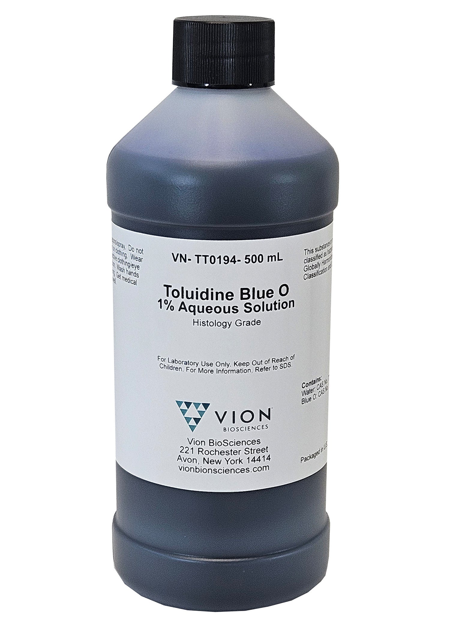 1% Toluidine Blue O Cartilage Tissue Stain Aqueous Solution, 500mL