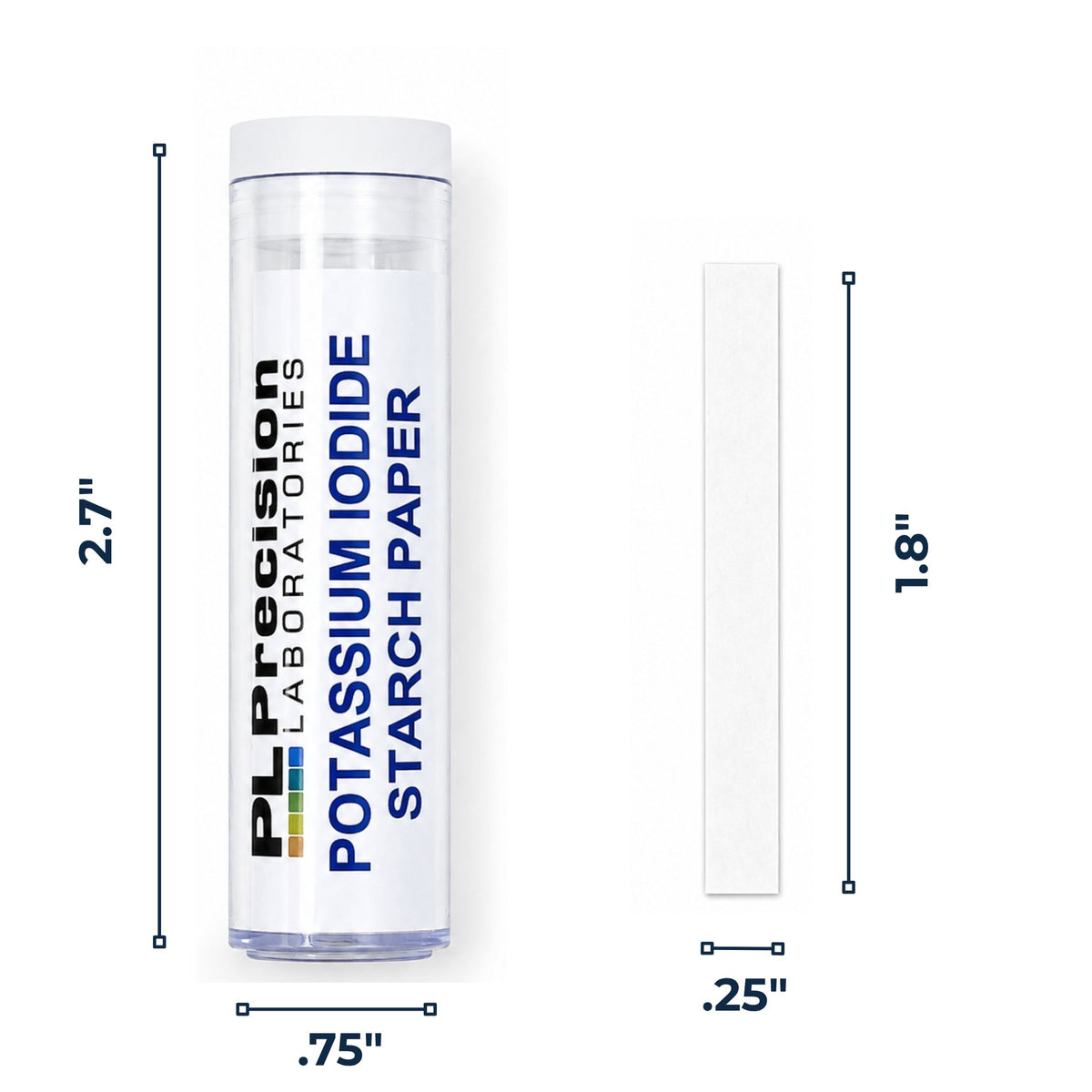 Potassium Iodide Starch Test Paper, 100-Strip Pack