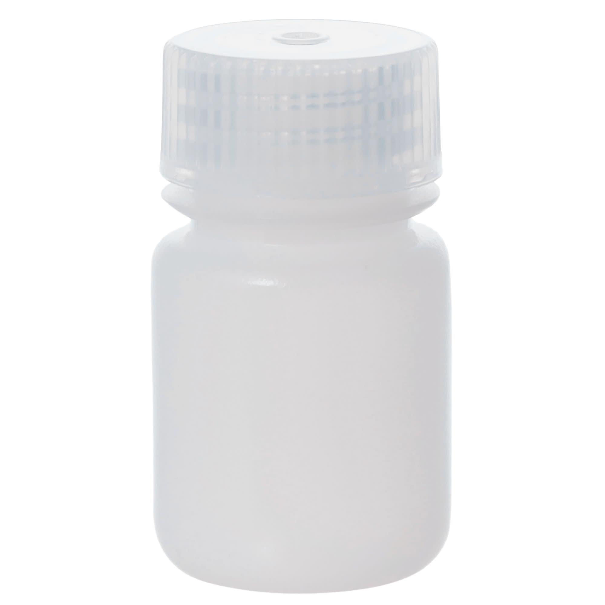 12-Pack Translucent Wide Mouth HDPE Reagent Bottles with PP Caps, 30mL, -100 to 120°C