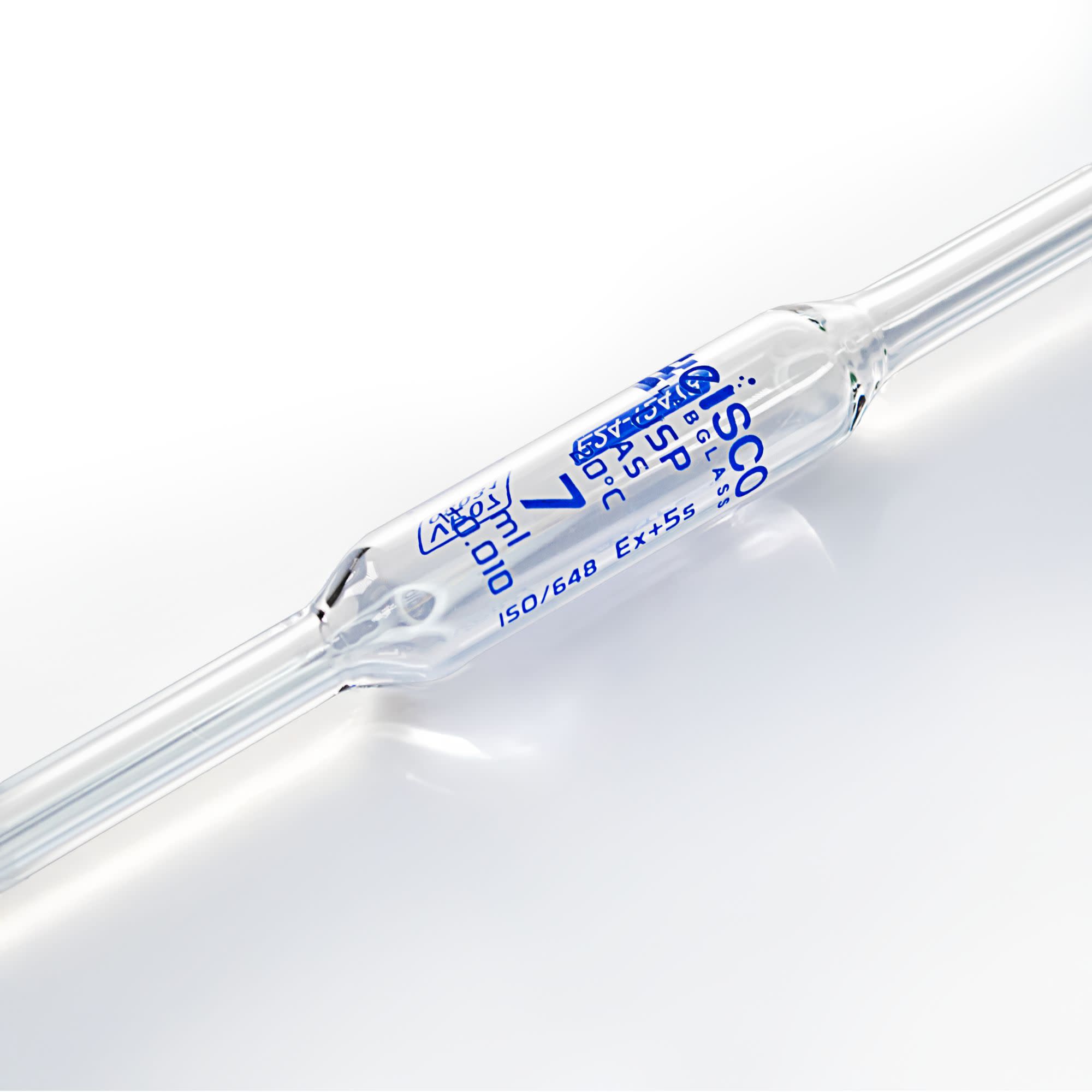 Class AS USP Bulb Pipette with Single Mark and Certificate, 7mL, Borosilicate Glass