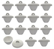 15-Pack Short Form Porcelain Crucibles with Lid, 8mL