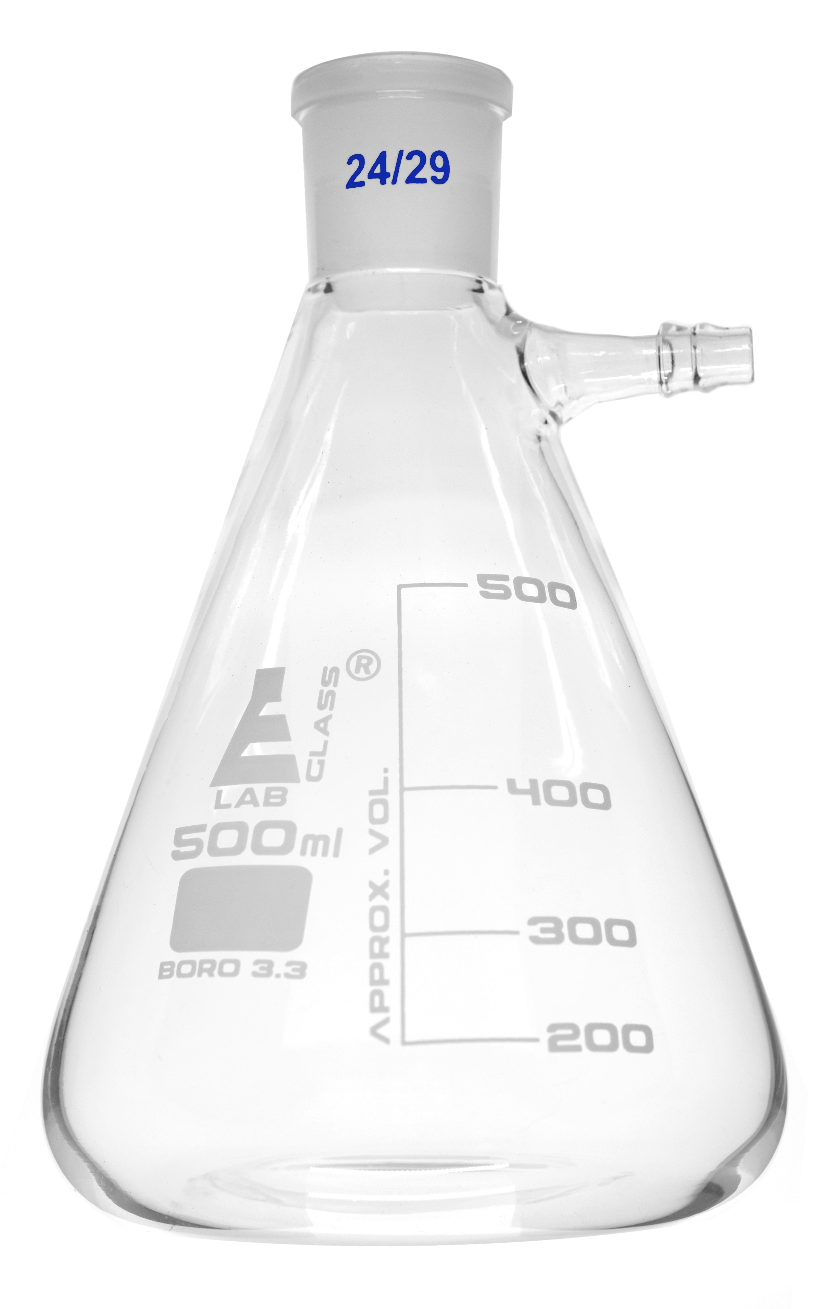 Borosilicate Glass Buchner Filtering Flask with Side Arm