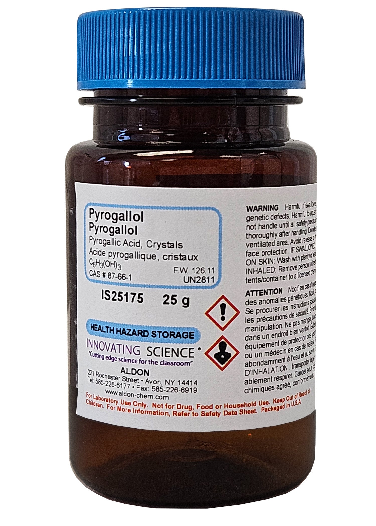 Reagent Grade Pyrogallol Pyrogallic Acid Crystals, 25g