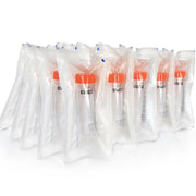 25-Pack Sterile Individually Wrapped Polypropylene Centrifuge Tubes with Flat Cap, 50mL