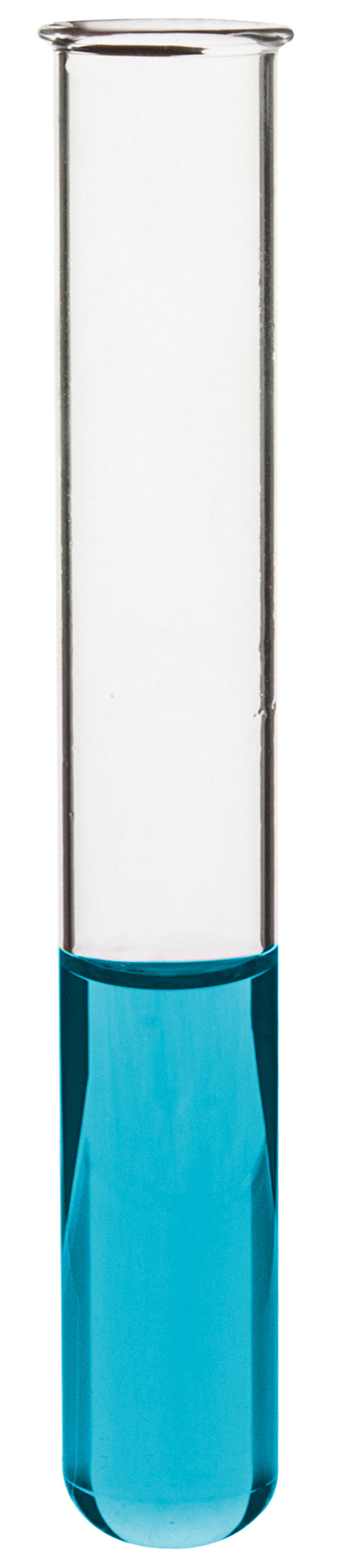 48PK Test Tubes, 12mL, 16x100mm - Rimmed - Light Wall, 1.2mm Thick - Borosilicate 3.3 Glass