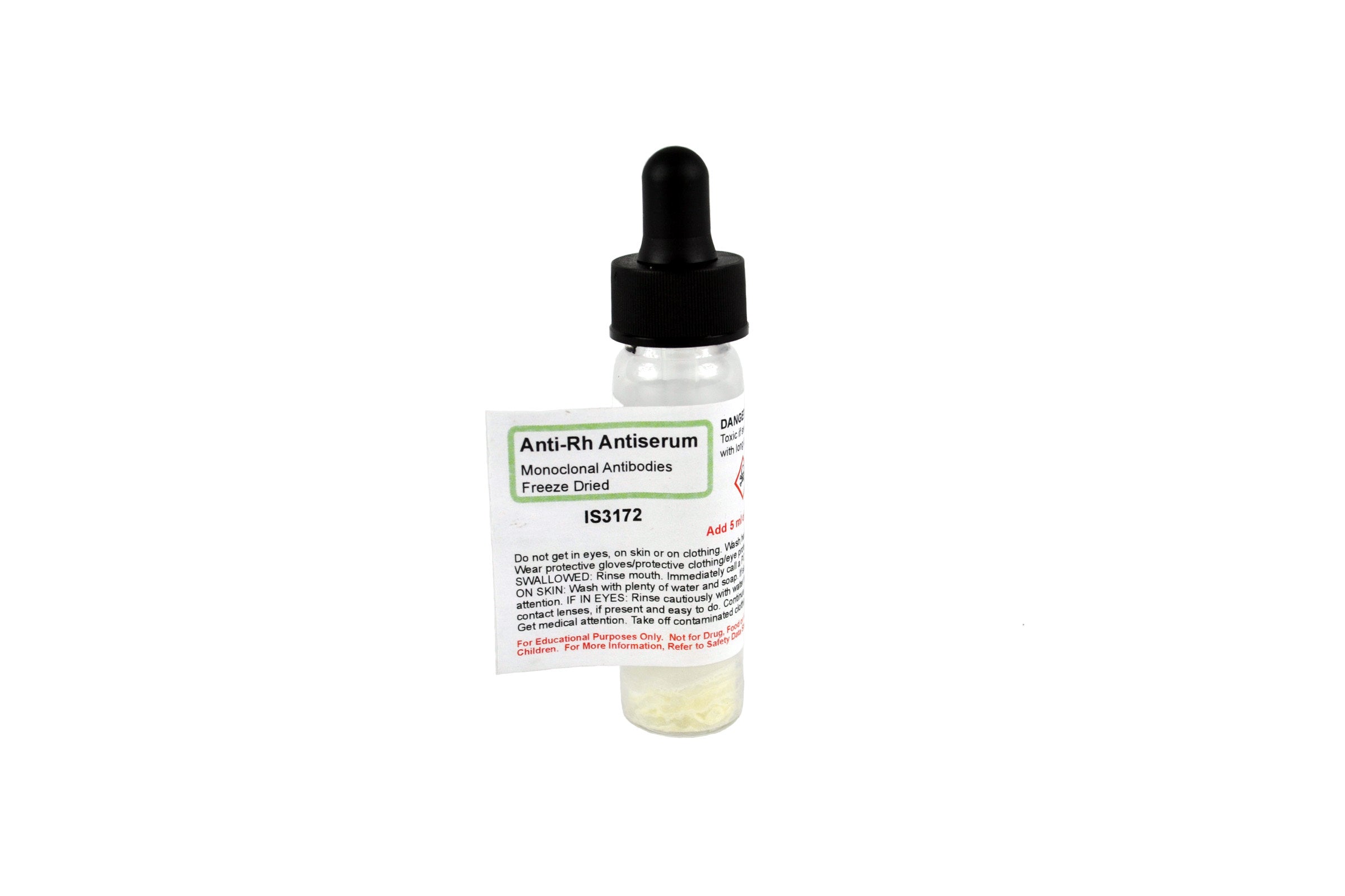 Freeze-Dried Anti-Rh Blood Typing Antisera, 5mL Vials, 75-Student Set