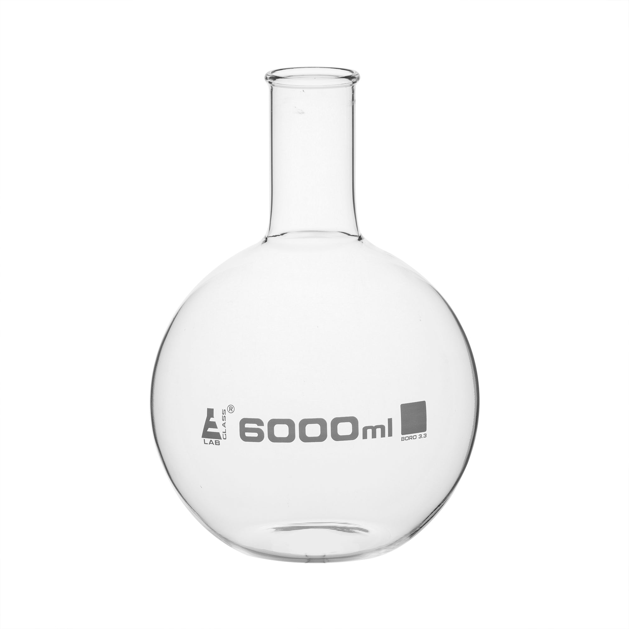 Narrow Neck Flat Bottom Borosilicate Glass Boiling Flask