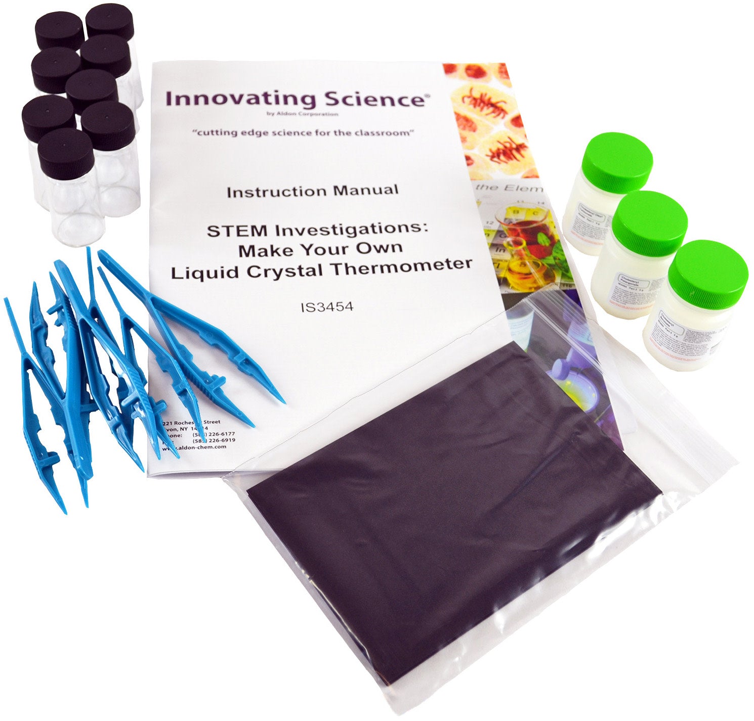 STEM Investigations Make Your Own Liquid Crystal Thermometer Kit for 8 Groups