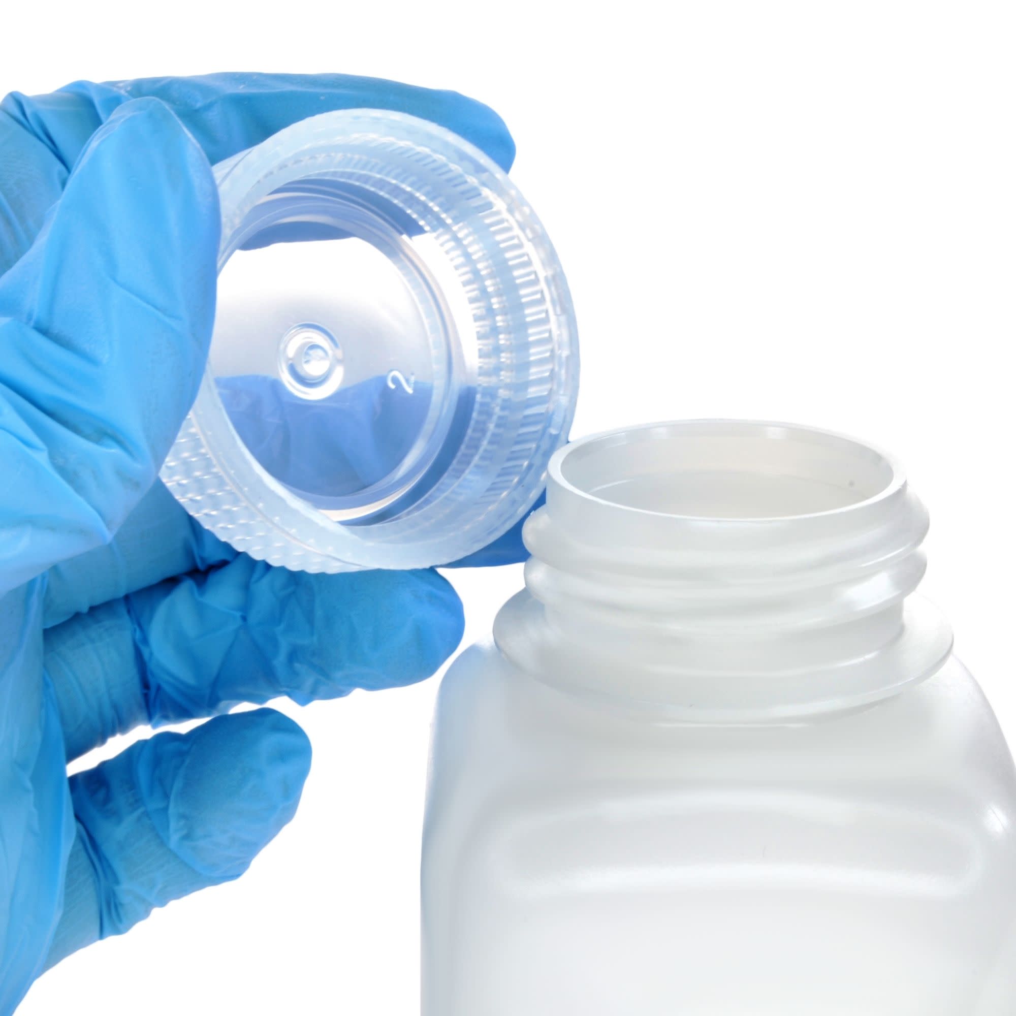 12-Pack Translucent Wide Mouth Square HDPE Reagent Bottles with PP Caps, 175mL, -100 to 120°C