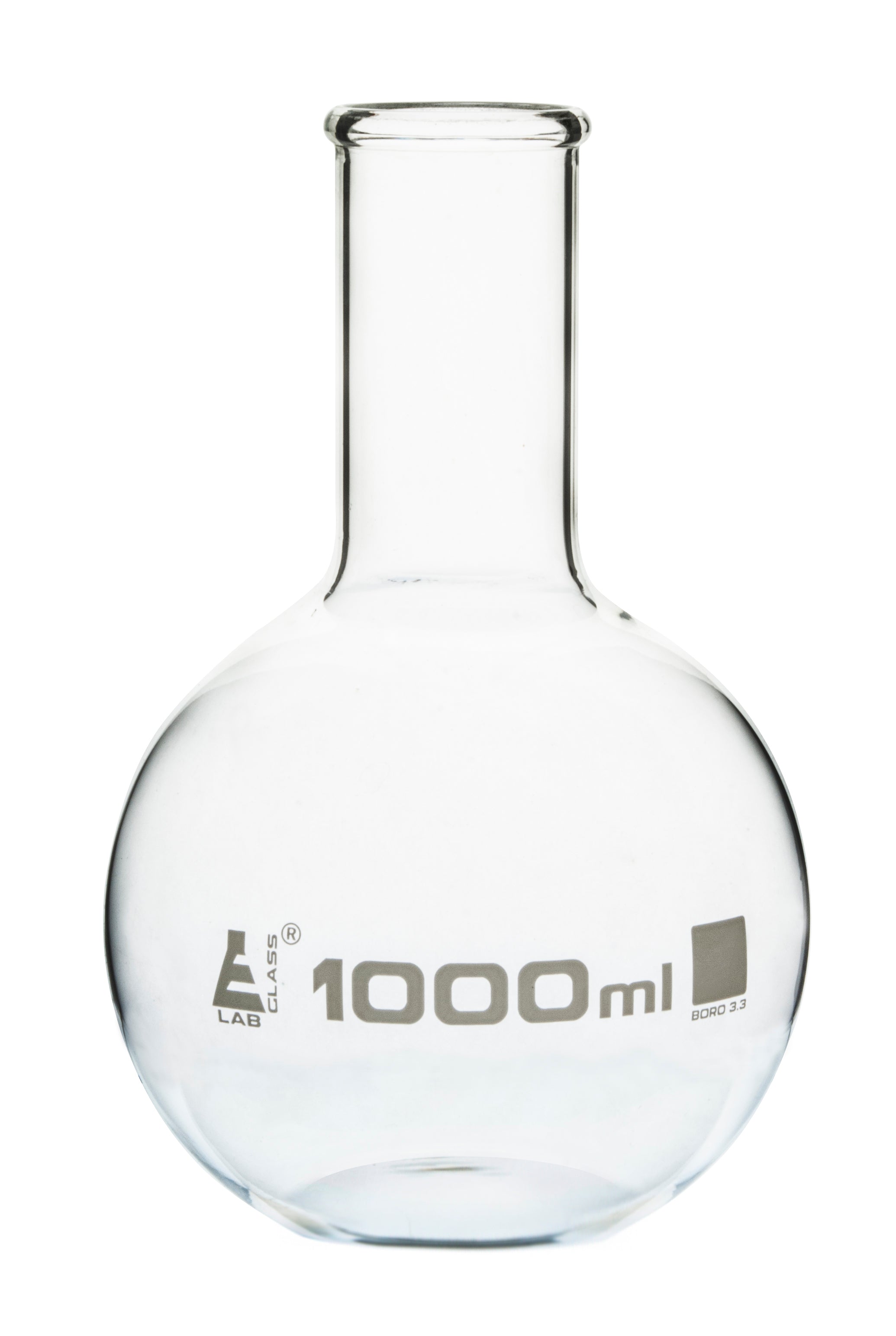 Narrow Neck Flat Bottom Borosilicate Glass Boiling Flask