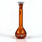Class A Amber Volumetric Flask with PE Stopper and QR Code, 20mL, Borosilicate 3.3 Glass