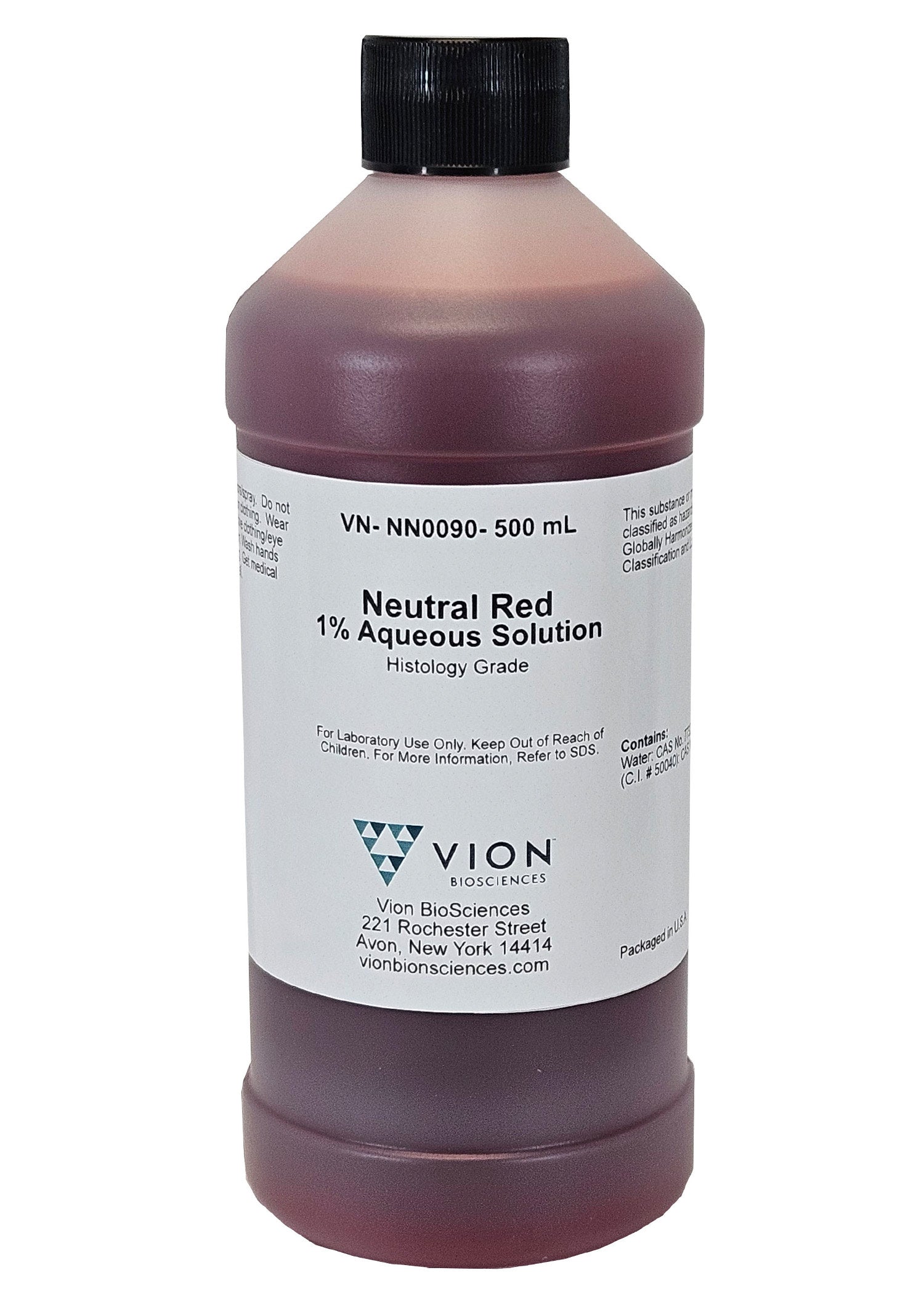 1% Neutral Red Cell and Tissue Differentiation Stain, 500mL