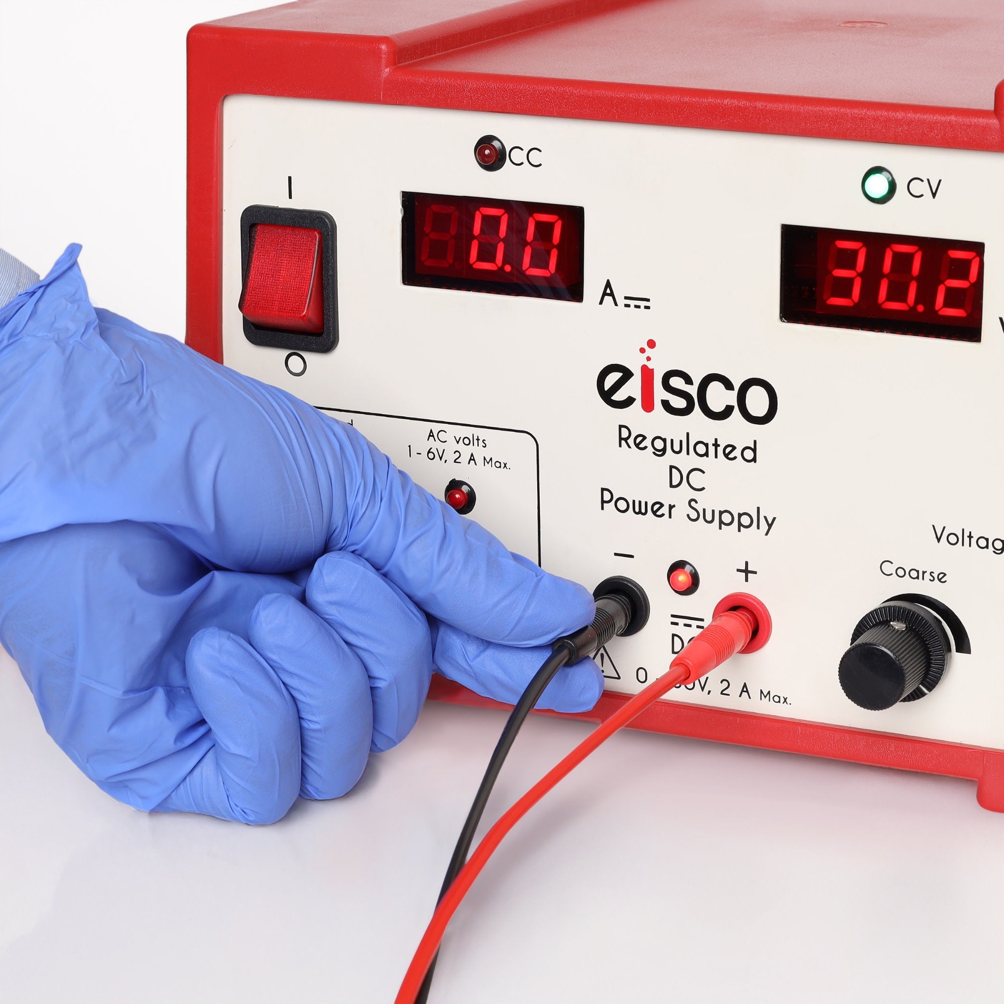 Regulated DC 0-30V 2A Power Supply with AC 1-6V Output and Digital Display