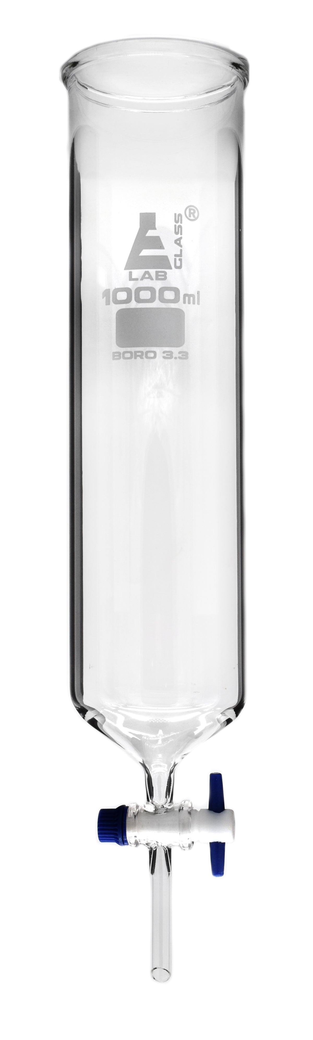 Dropping Funnel 1000ml, PTFE Key Stopcock - Borosilicate Glass – The ...