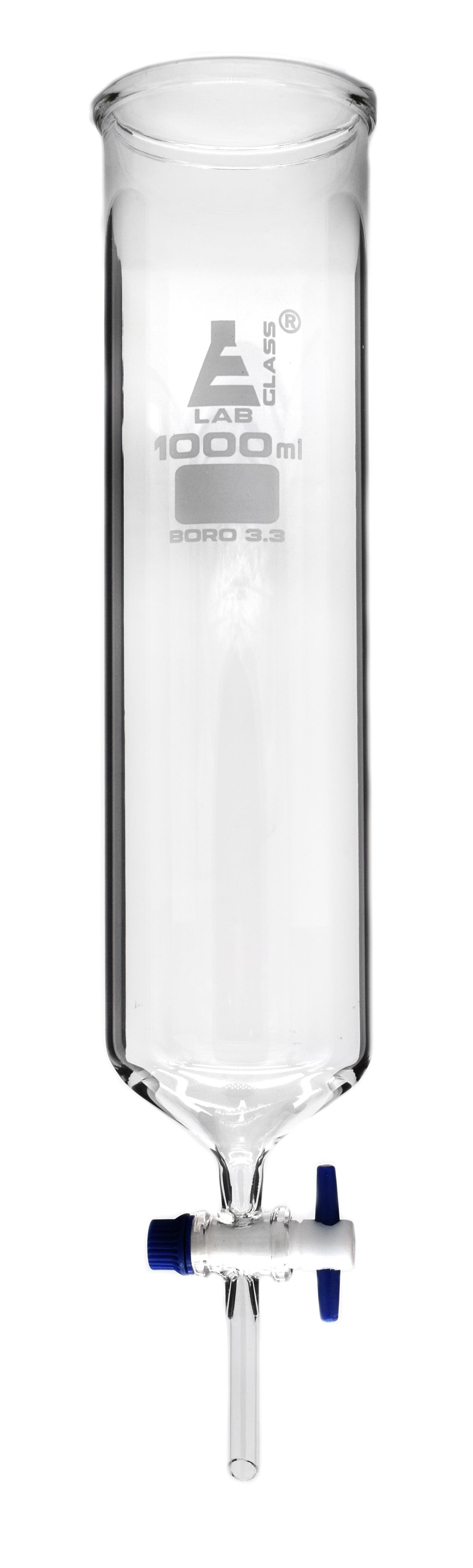 Borosilicate Glass Dropping Funnel with Support Stand, 1000mL