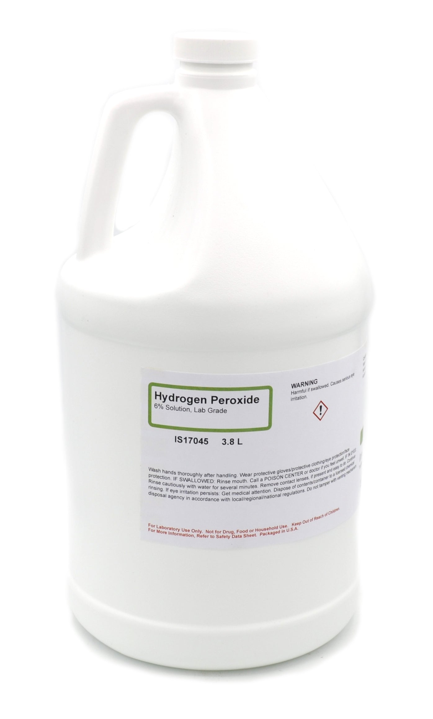 Hydrogen Peroxide Solution, 6%, 3.8L, Laboratory Grade