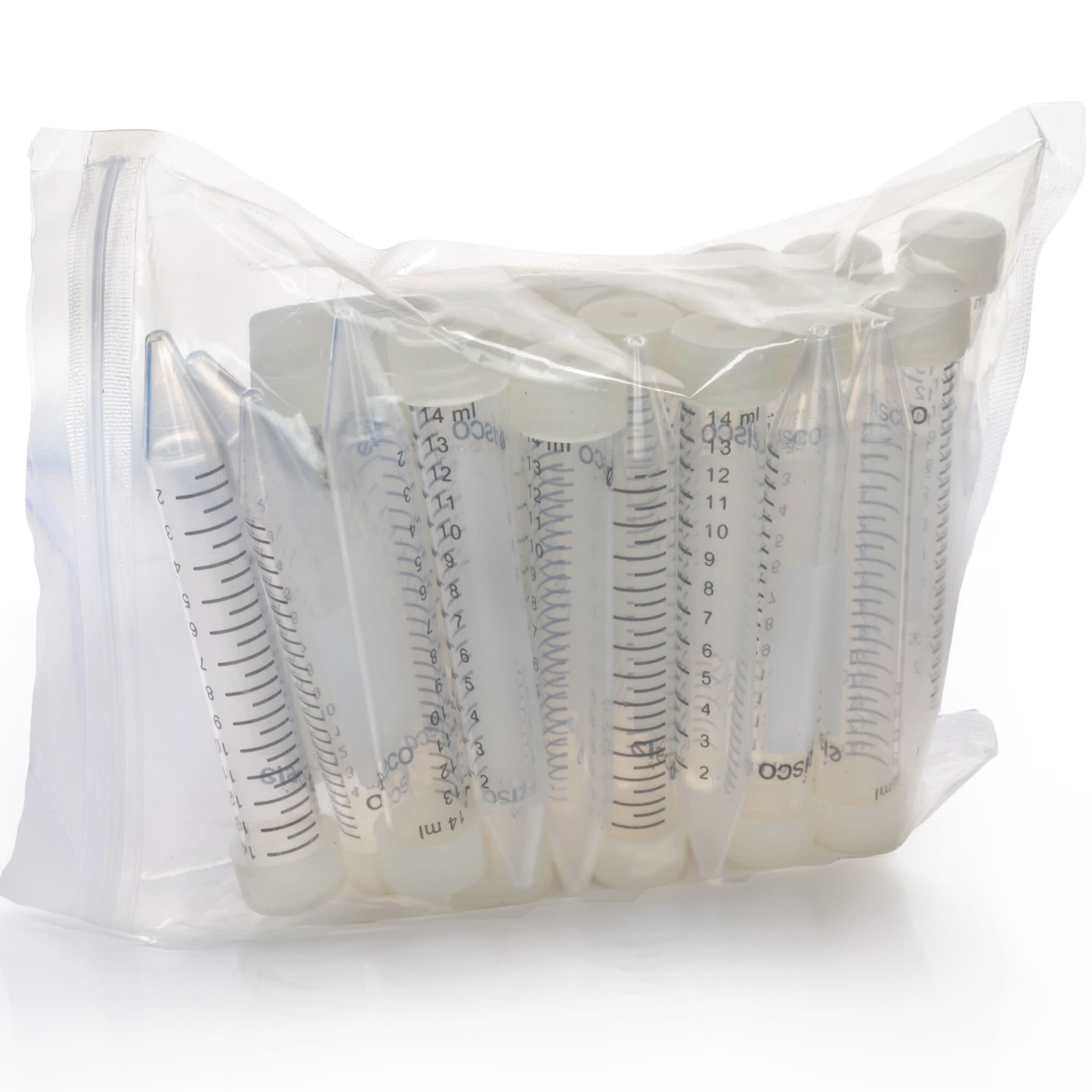25-Pack Heavy Metal-Free Non-Sterile Polypropylene Centrifuge Tubes with Flat Cap, 15mL