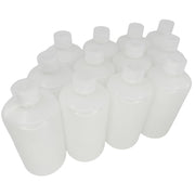 12-Pack Translucent Narrow Mouth HDPE Reagent Bottles with PP Caps, 500mL, -100 to 120°C
