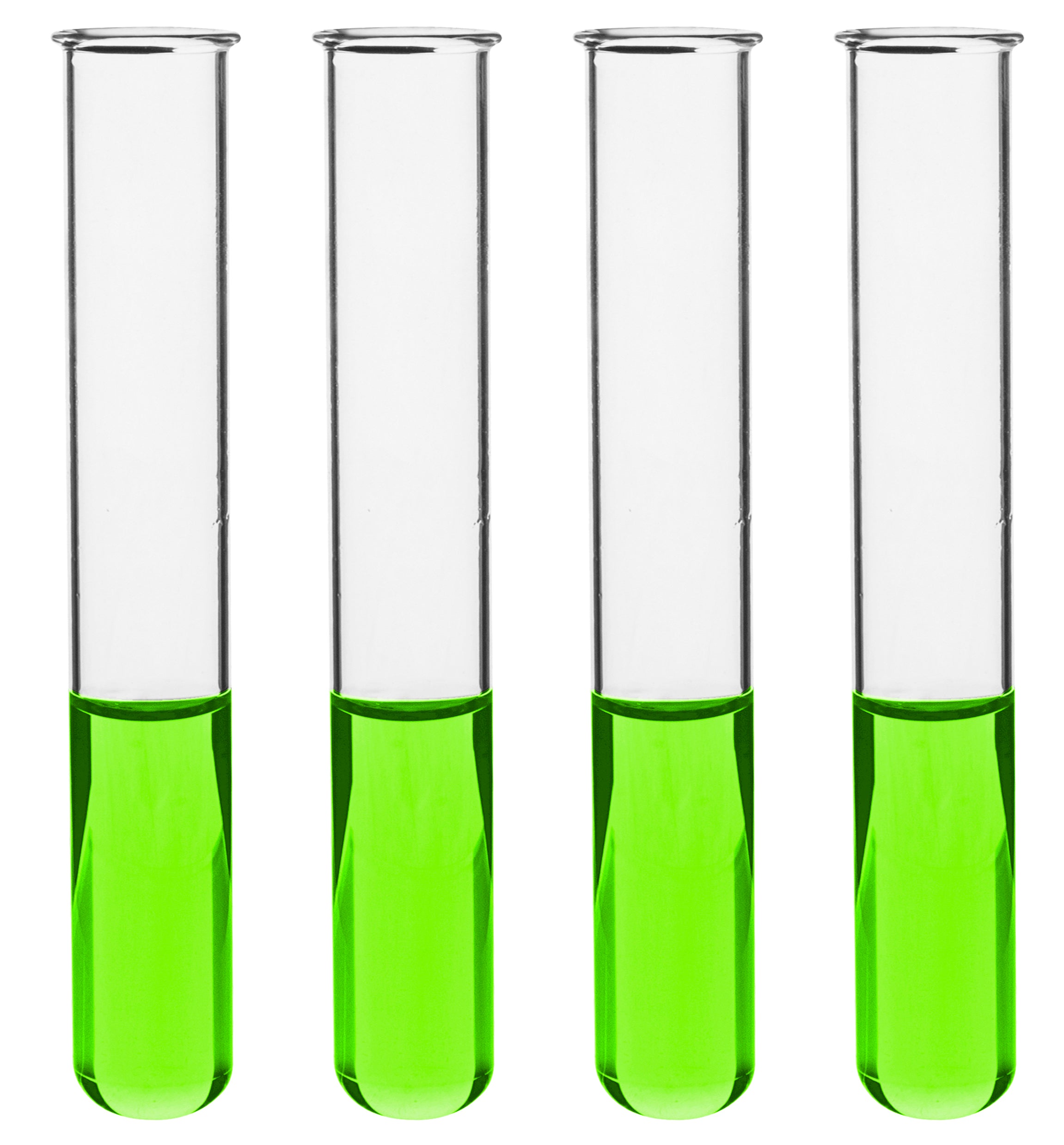 Thick Wall Borosilicate Glass Test Tube with Beaded Rim, 30mL, 32-Pack