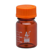 Amber Borosilicate Glass Reagent Bottle with Screw Cap
