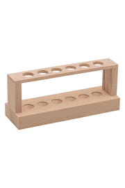 Unfinished Oak Test Tube Rack for 6 Tubes, 15mm