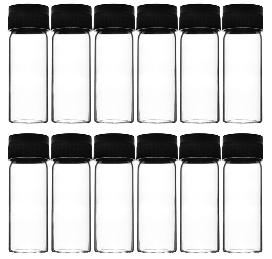 Flat Bottom Borosilicate Glass Test Tube with Bakelite Screw Cap, 20mL