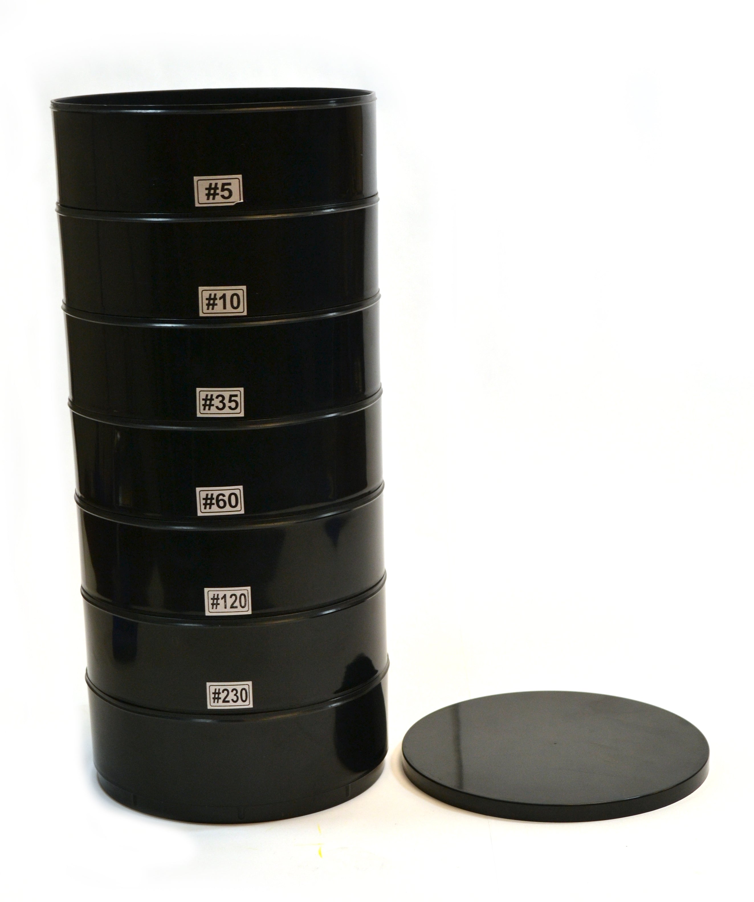 8-Piece Plastic Sieve Set with Stainless Steel Mesh