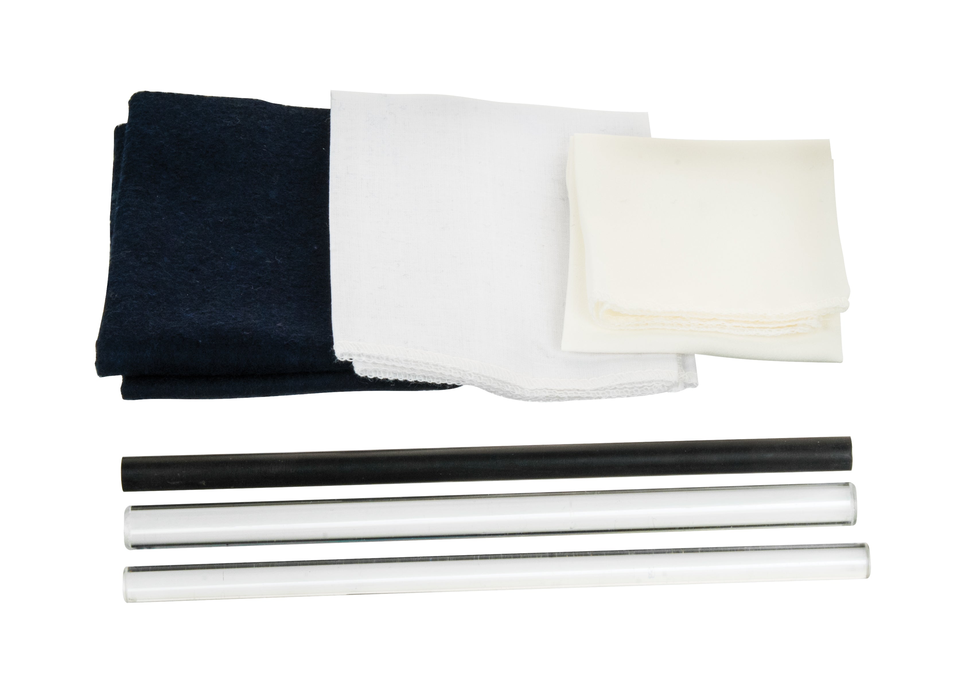 Electrostatic Friction Rod Kit, 3 Cloths and 3 Rods