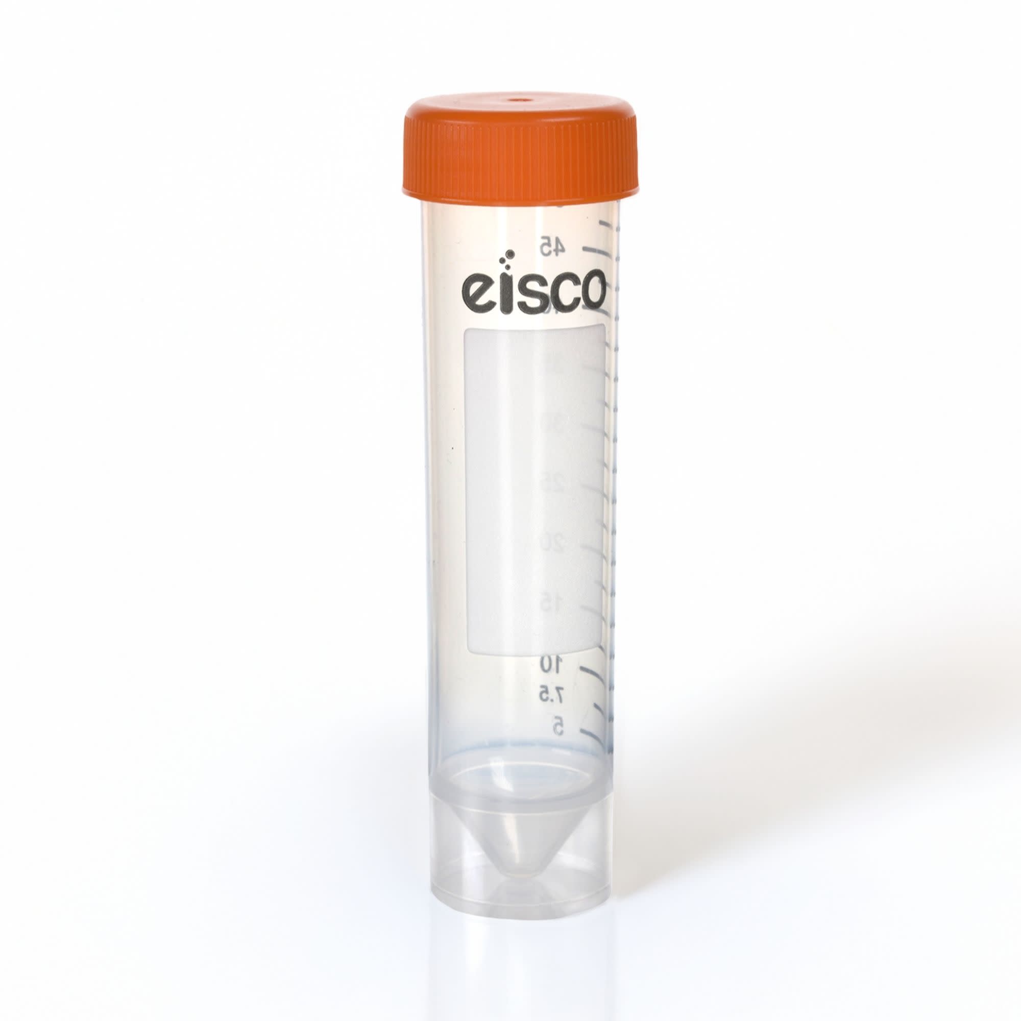 25-Pack Non-Sterile Self-Standing Polypropylene Centrifuge Tubes with Flat Cap, 50mL