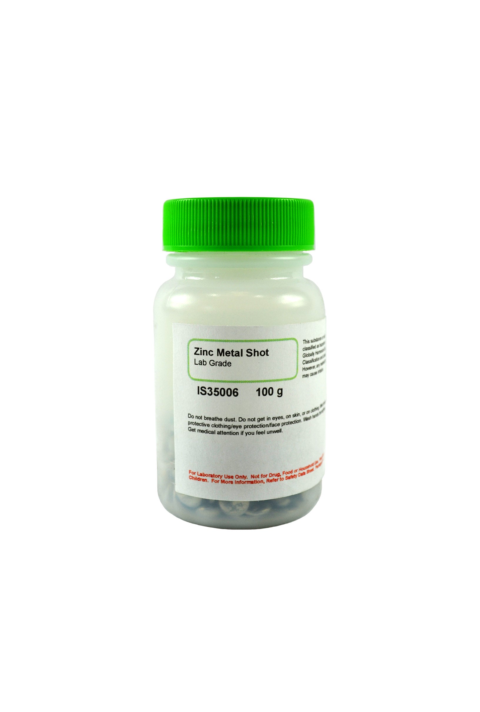 Laboratory Grade Zinc Metal Shot, 100g