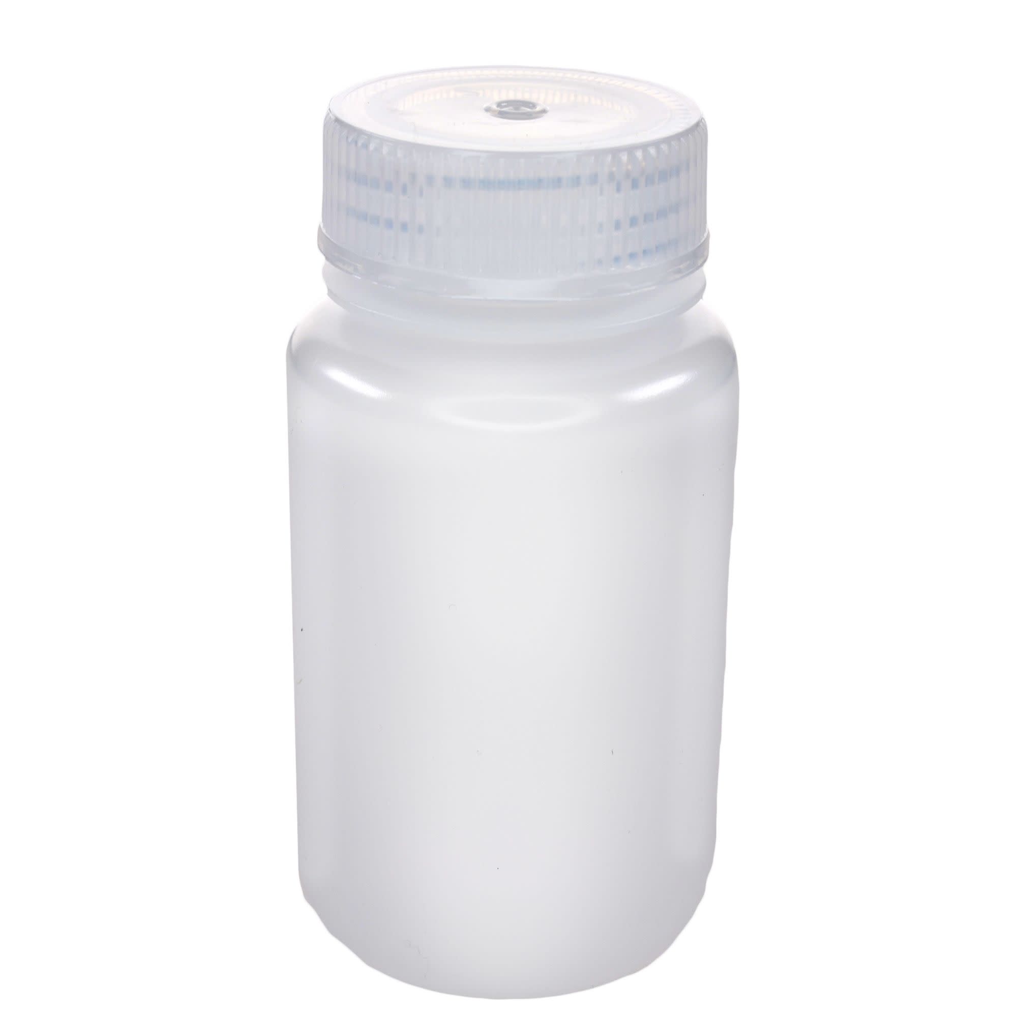 12-Pack Translucent Wide Mouth LDPE Reagent Bottles with PP Caps, 125mL, -100 to 80°C