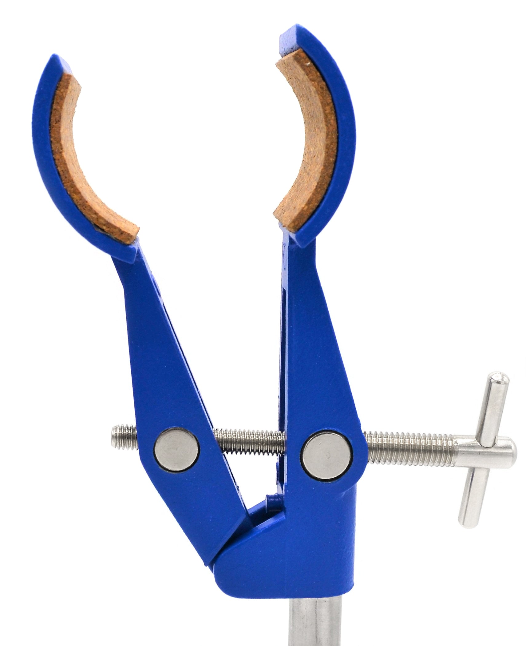 2-Prong Cork-Lined Burette/Flask/Beaker Clamp with Swivel Boss Head, 4.3" Max