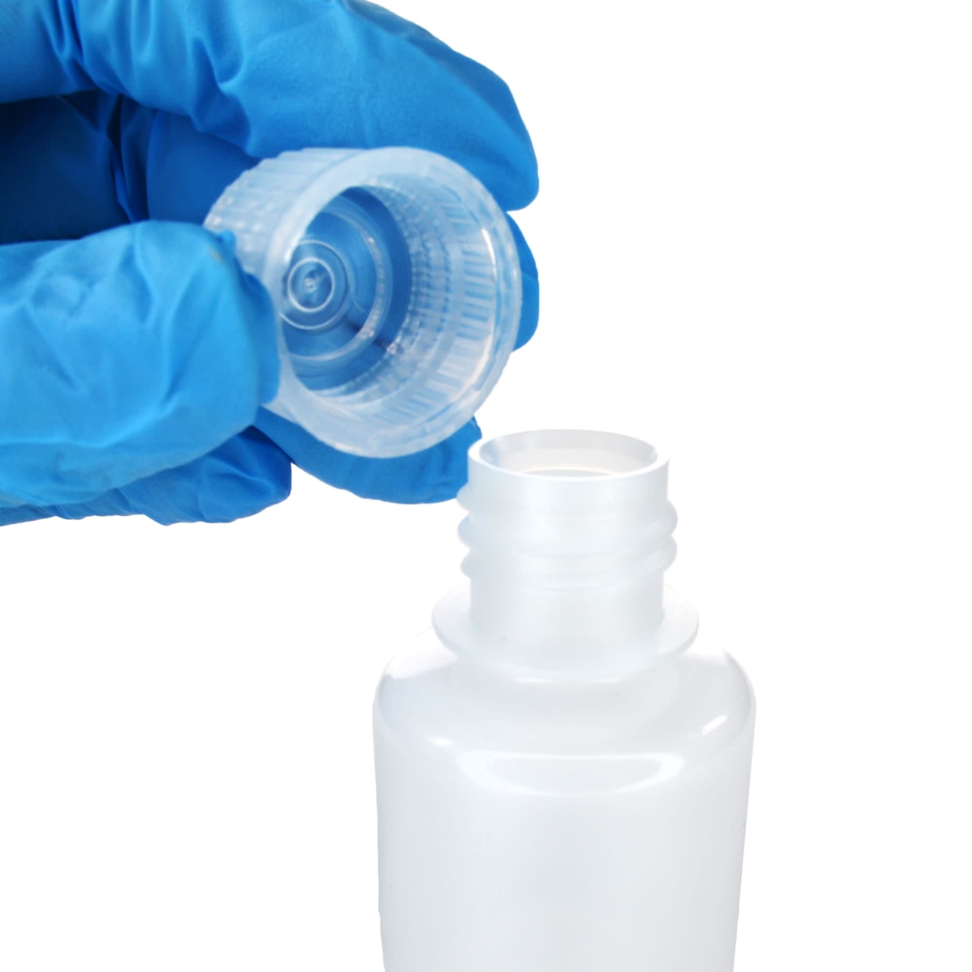 12-Pack Translucent Narrow Mouth LDPE Reagent Bottles with PP Caps, 30mL, -100 to 80°C