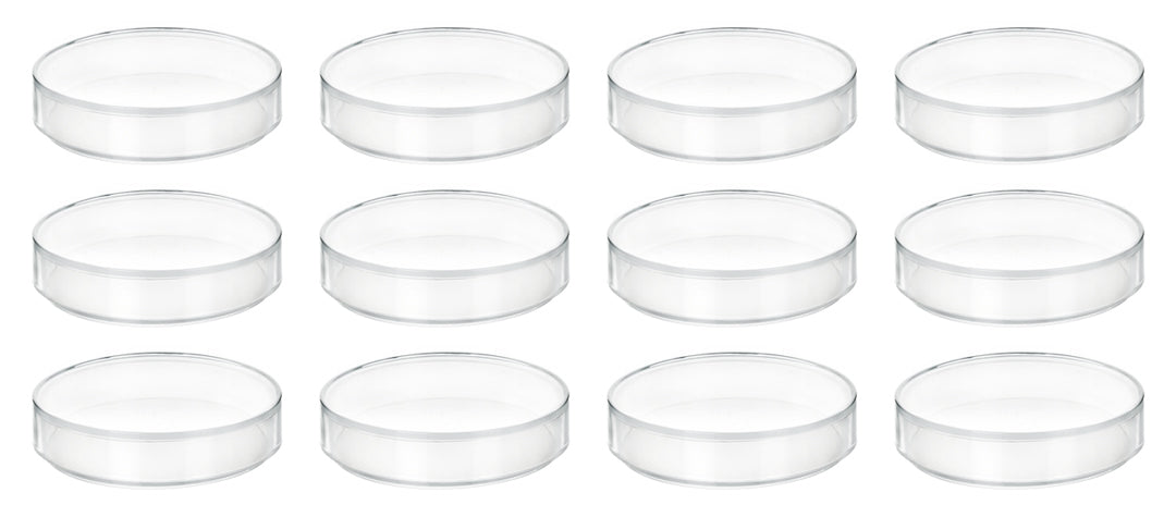 Translucent Polypropylene Petri Dish with Lid, 12-Pack