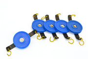 5-Piece Low-Friction Single Plastic Pulley Set, 50mm Diameter