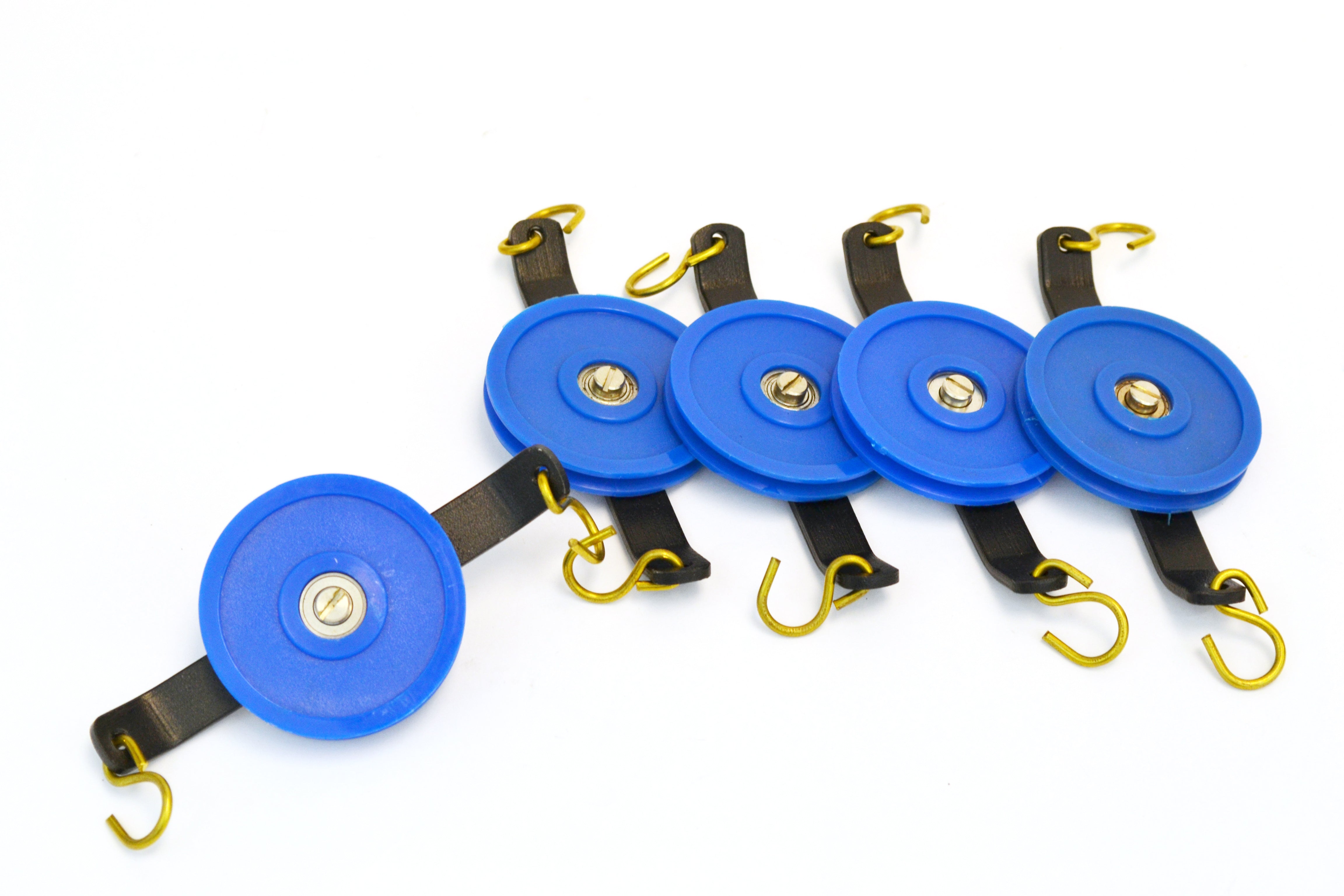 5-Piece Low-Friction Single Plastic Pulley Set, 50mm Diameter
