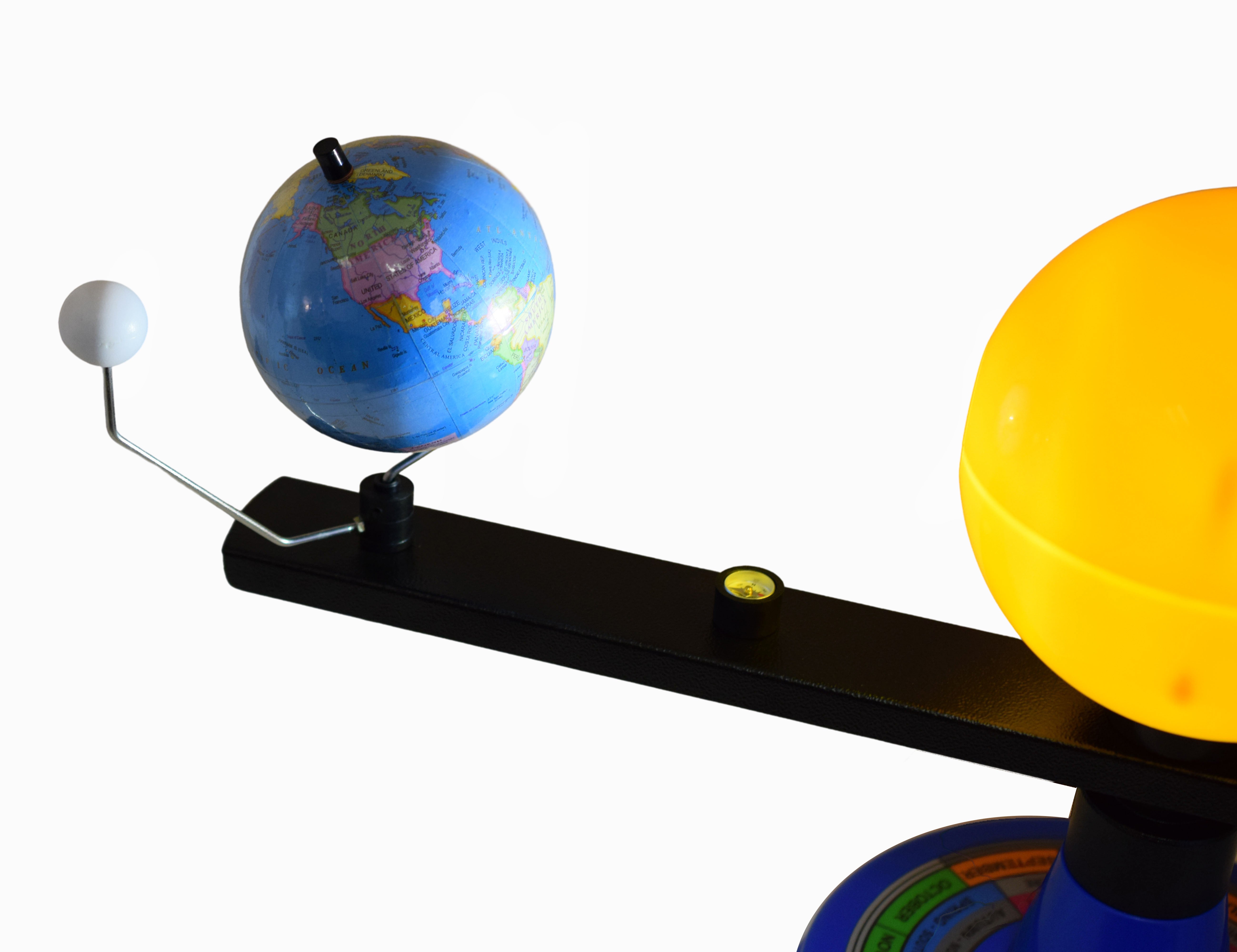 Illuminated Sun, Earth, and Moon Orbital Model