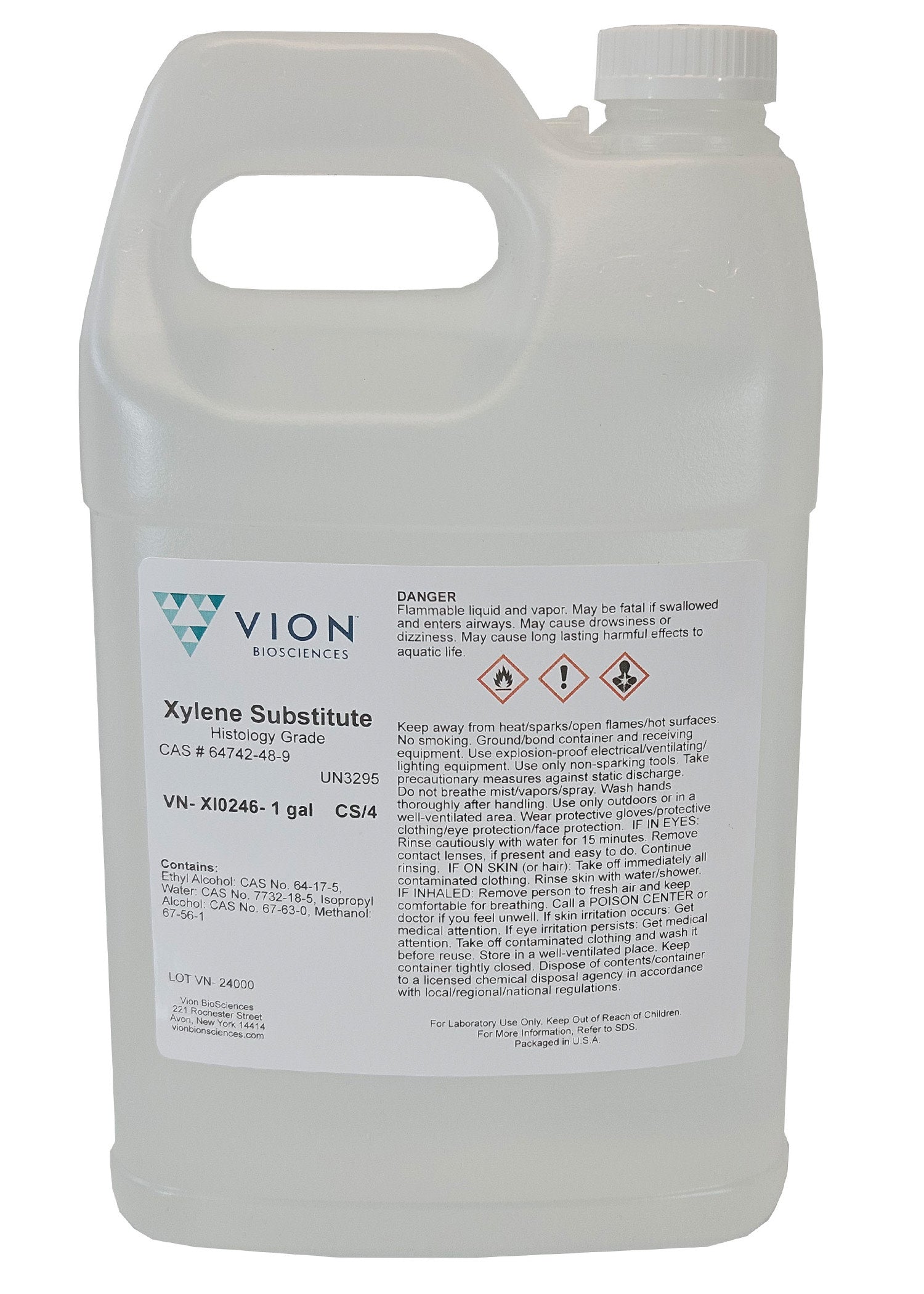 4-Case Xylene Substitute Safer Histology Clearing Agent, 1 Gallon Each
