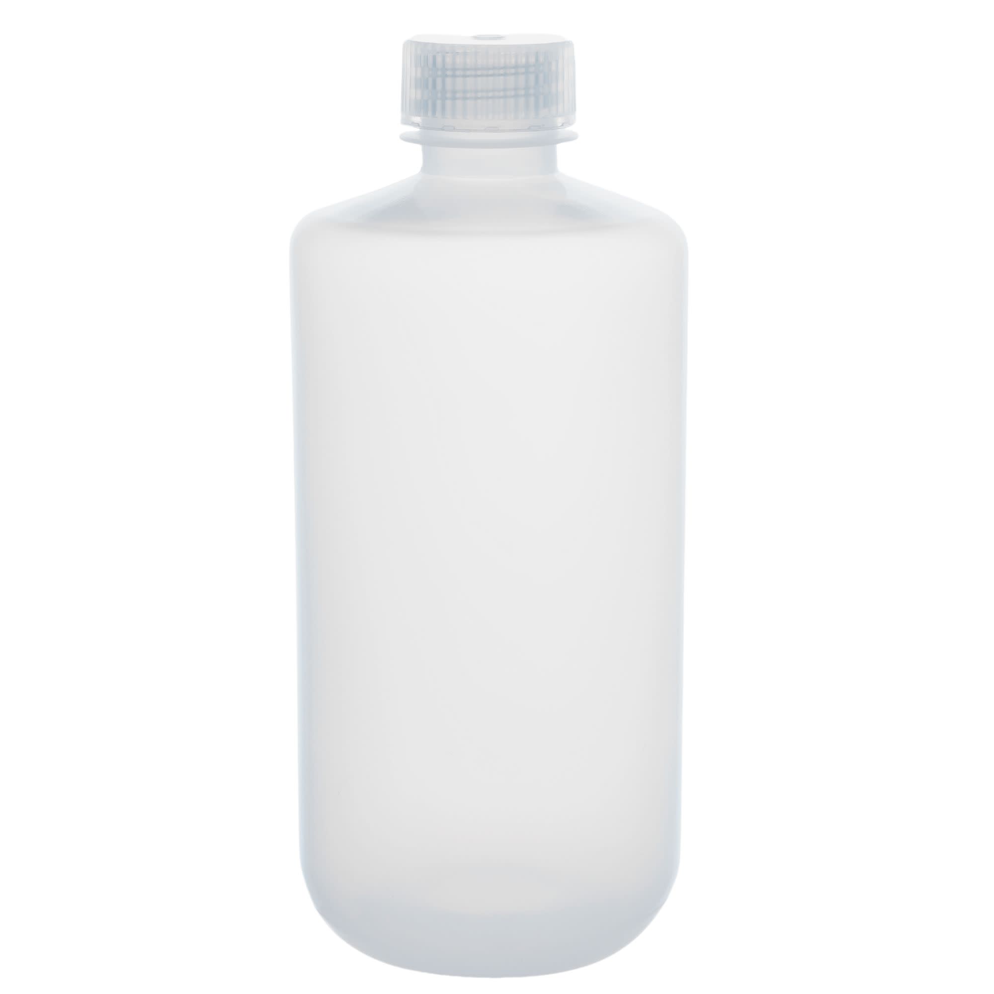 12-Pack Translucent Narrow Mouth LDPE Reagent Bottles with PP Caps, 500mL, -100 to 80°C