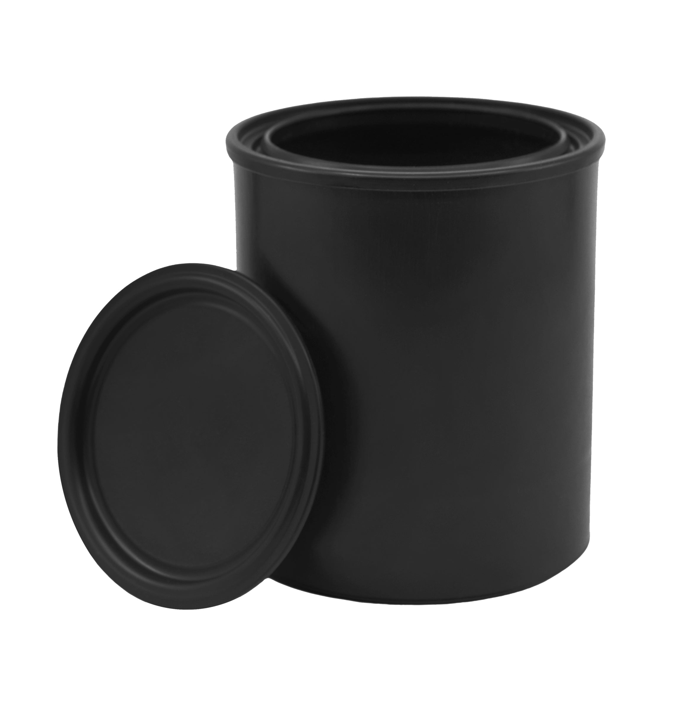 Black Polypropylene Paint Cans, 1 Quart, Recycled, 3-Pack