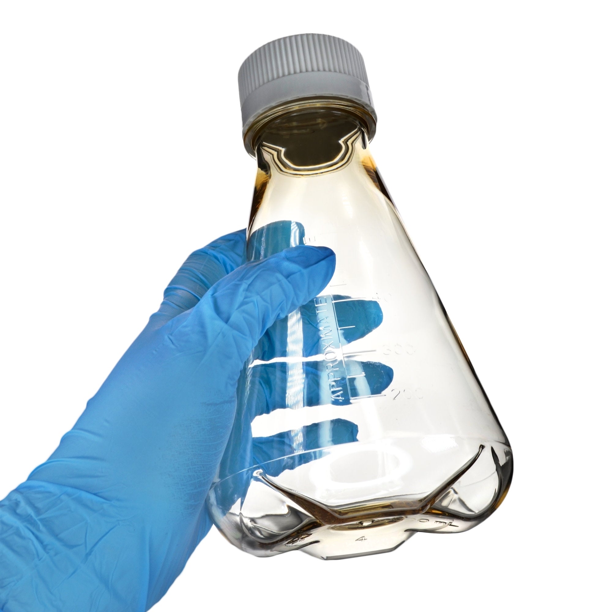 Sterile Non-Vented Baffled-Bottom Polycarbonate Erlenmeyer Flask, USP Class VI, 500mL
