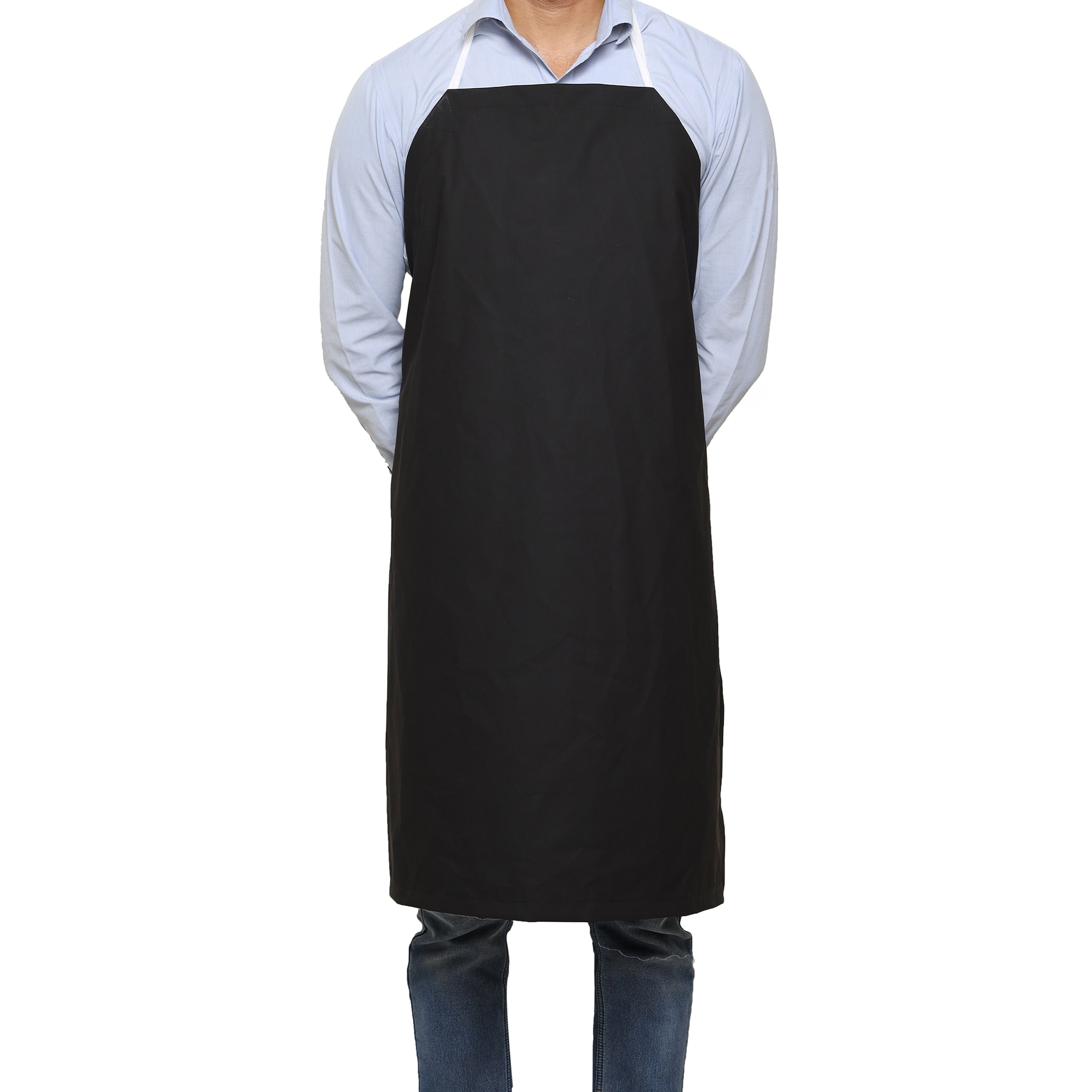 Small Black Rubber Vinyl Apron, 27 x 30"