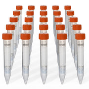 25-Pack Non-Sterile Polypropylene Centrifuge Tubes with Flat Cap, 15mL