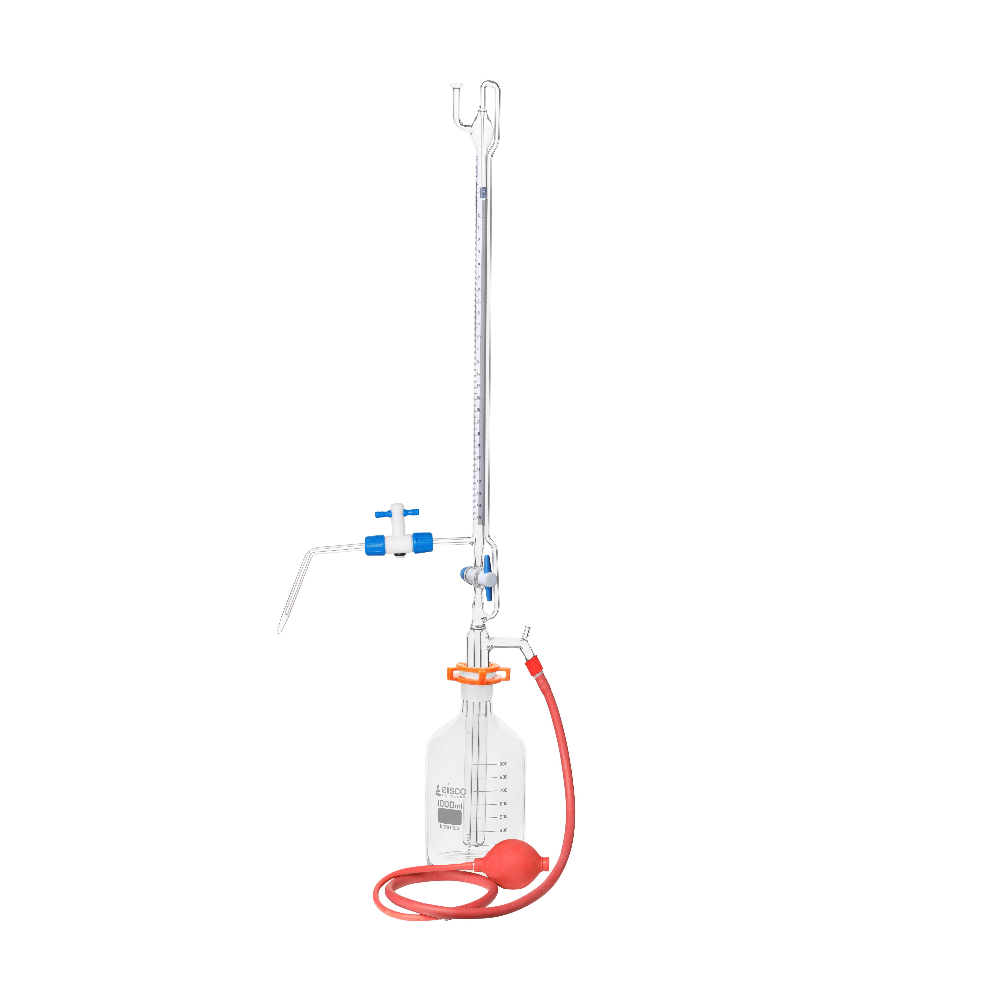 Class A Automatic Zero Schellbach Burette with 2000mL Reservoir, 25mL, 29/32 Joint, Borosilicate Glass