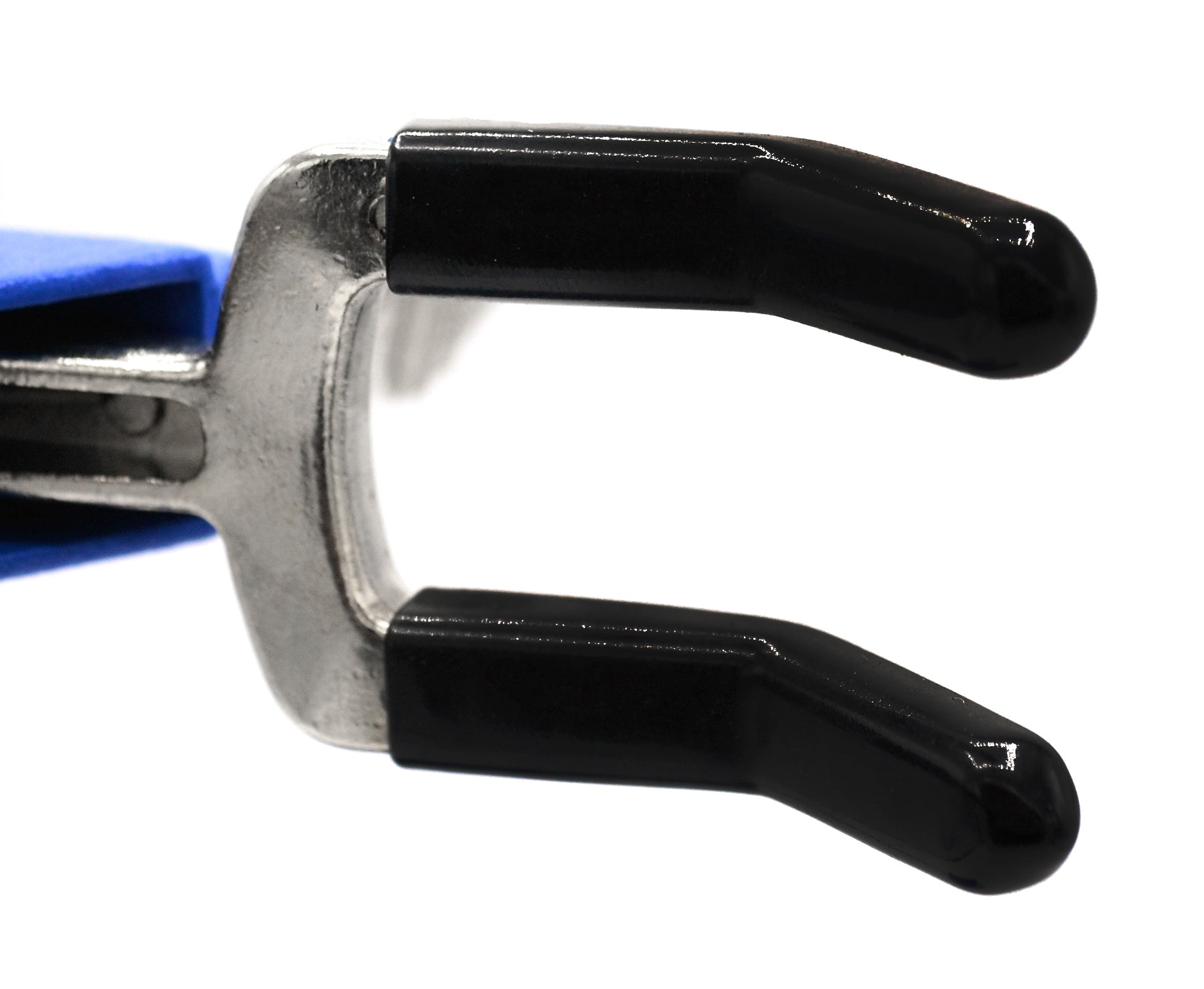 3-Finger Vinyl-Coated Dual-Adjustable Extension Clamp on Stainless Steel Rod, 2.3" Max